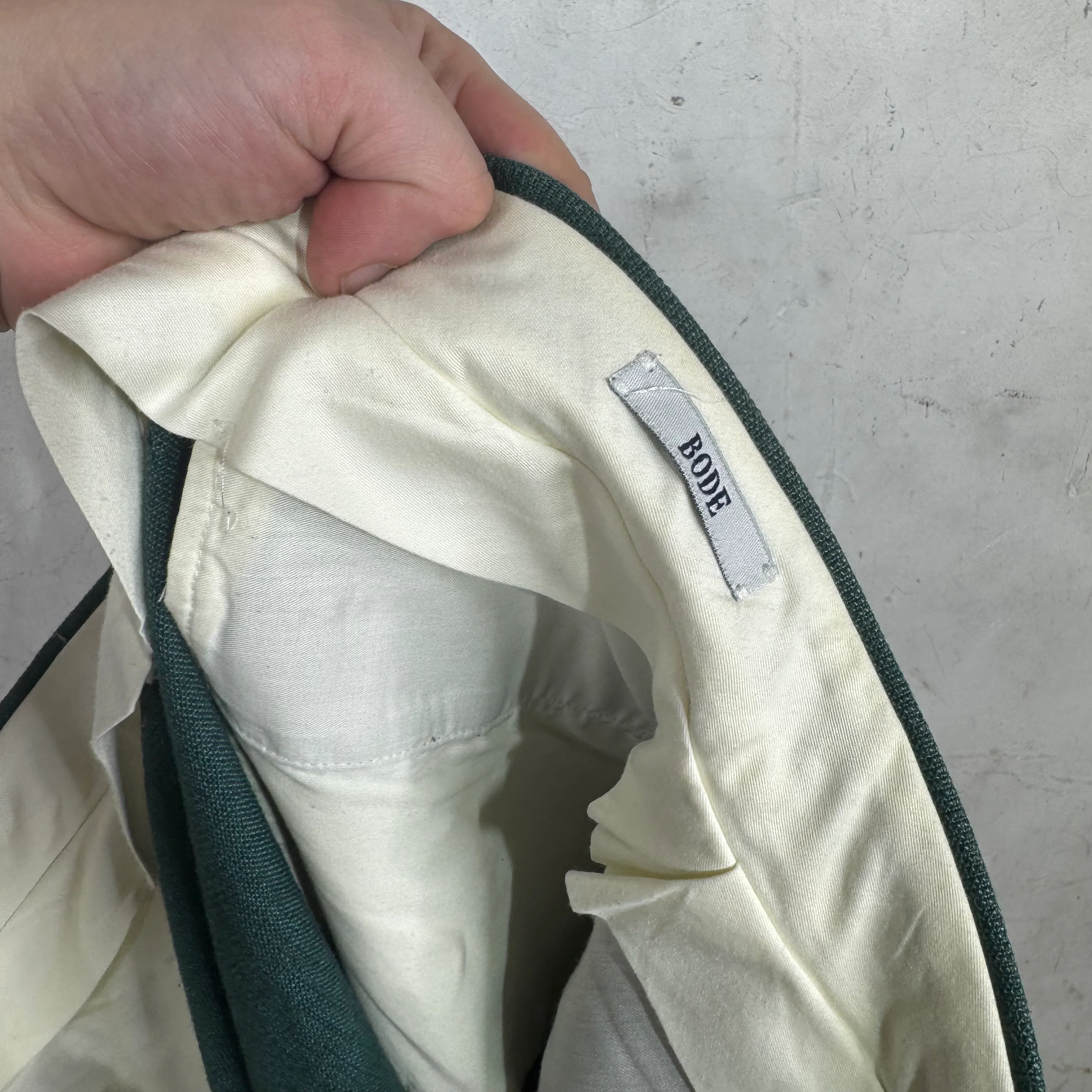 Bode Green Textured Trousers - Image 3