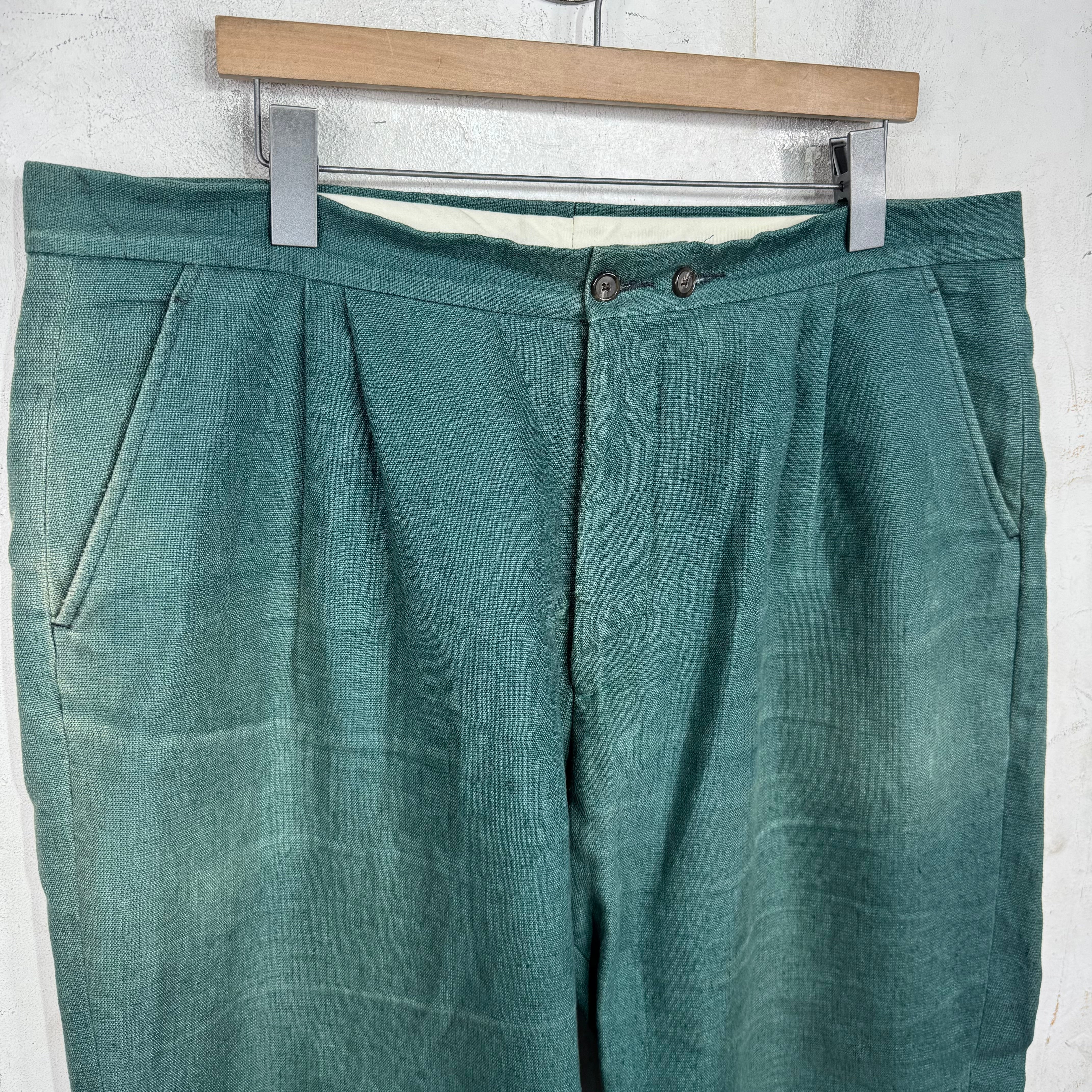 Bode Green Textured Trousers - Image 4