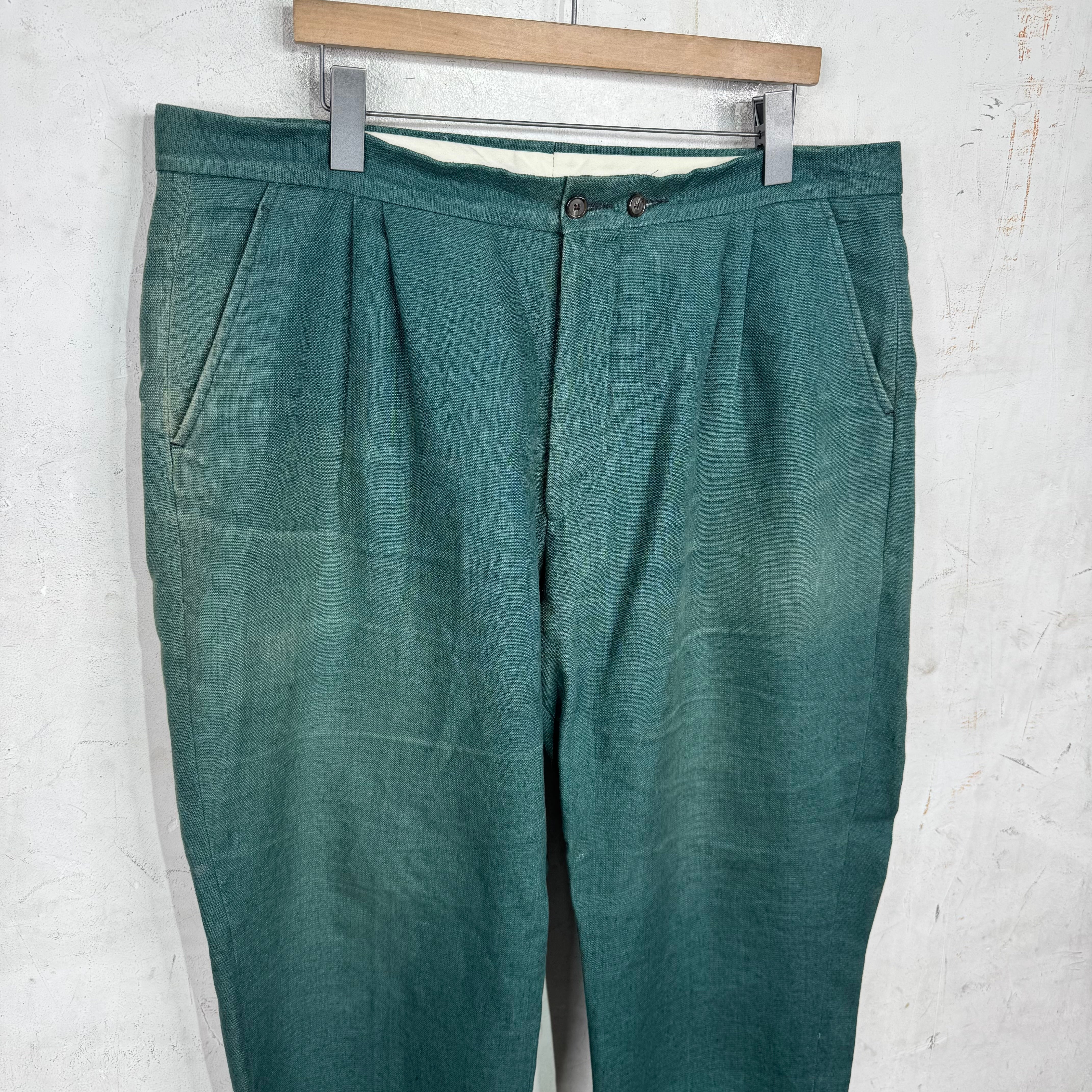 Bode Green Textured Trousers - Image 5