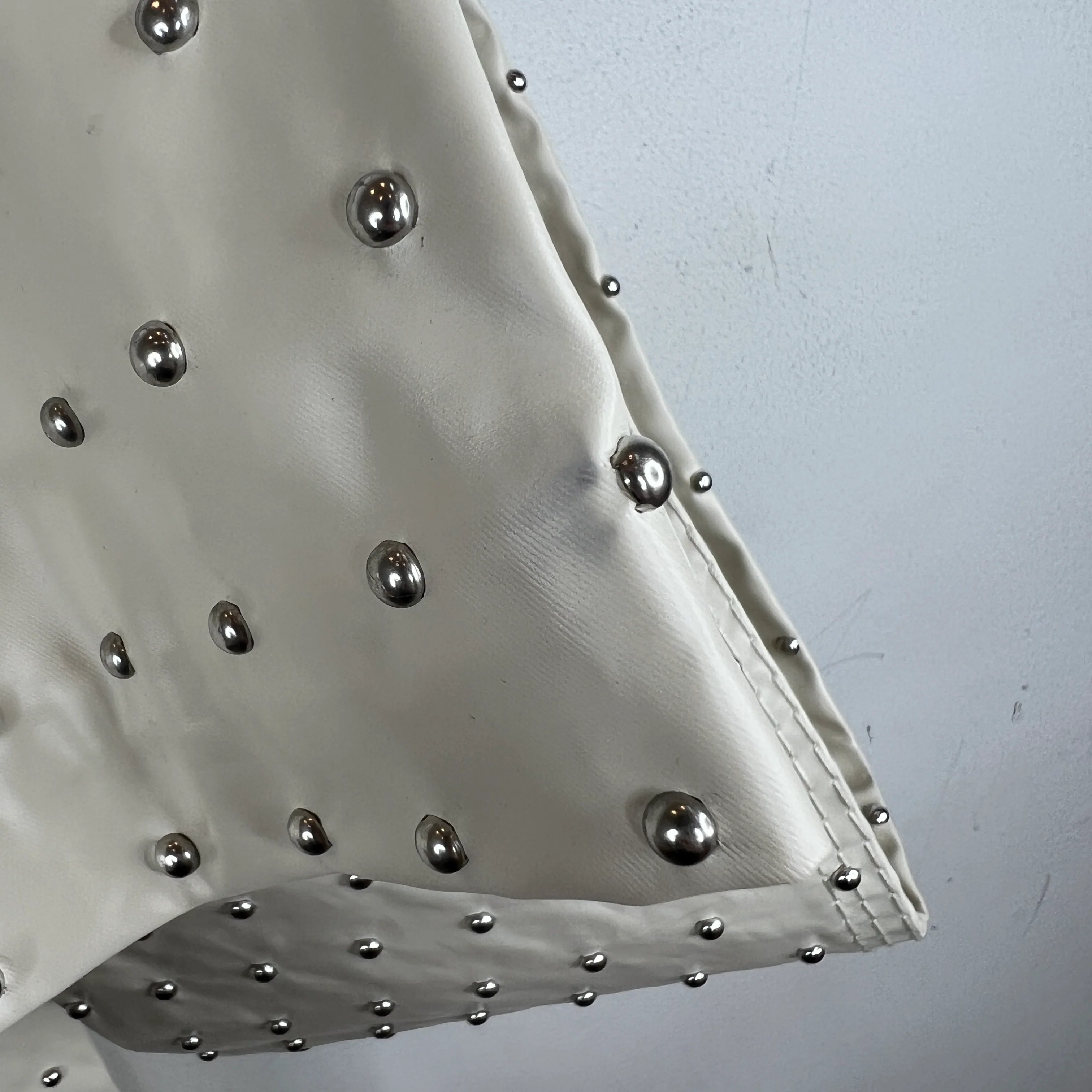 Bottega Veneta Cream Studded Pants - Image 7