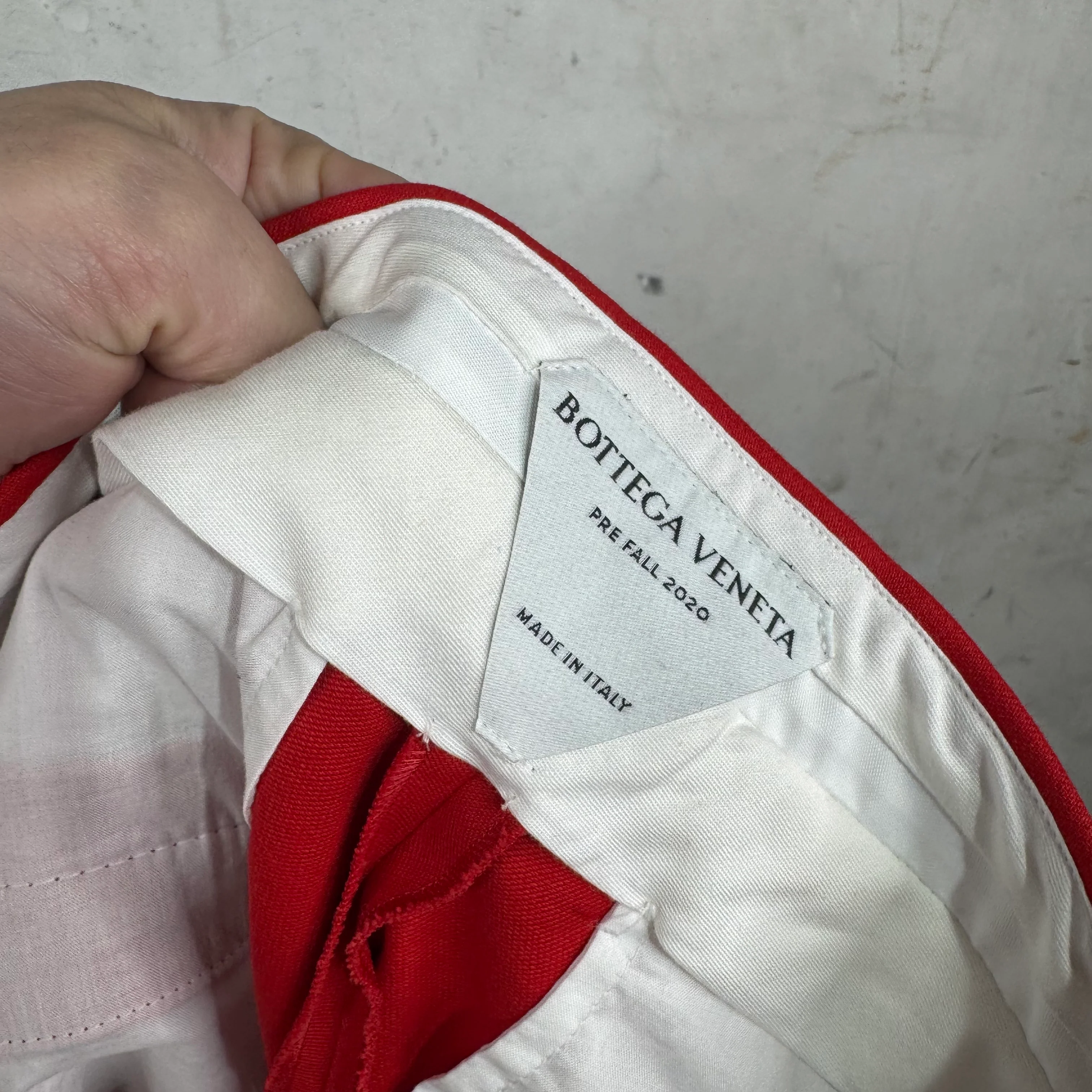 Bottega Veneta Gabardine Knee Strap Pants Red - Image 3