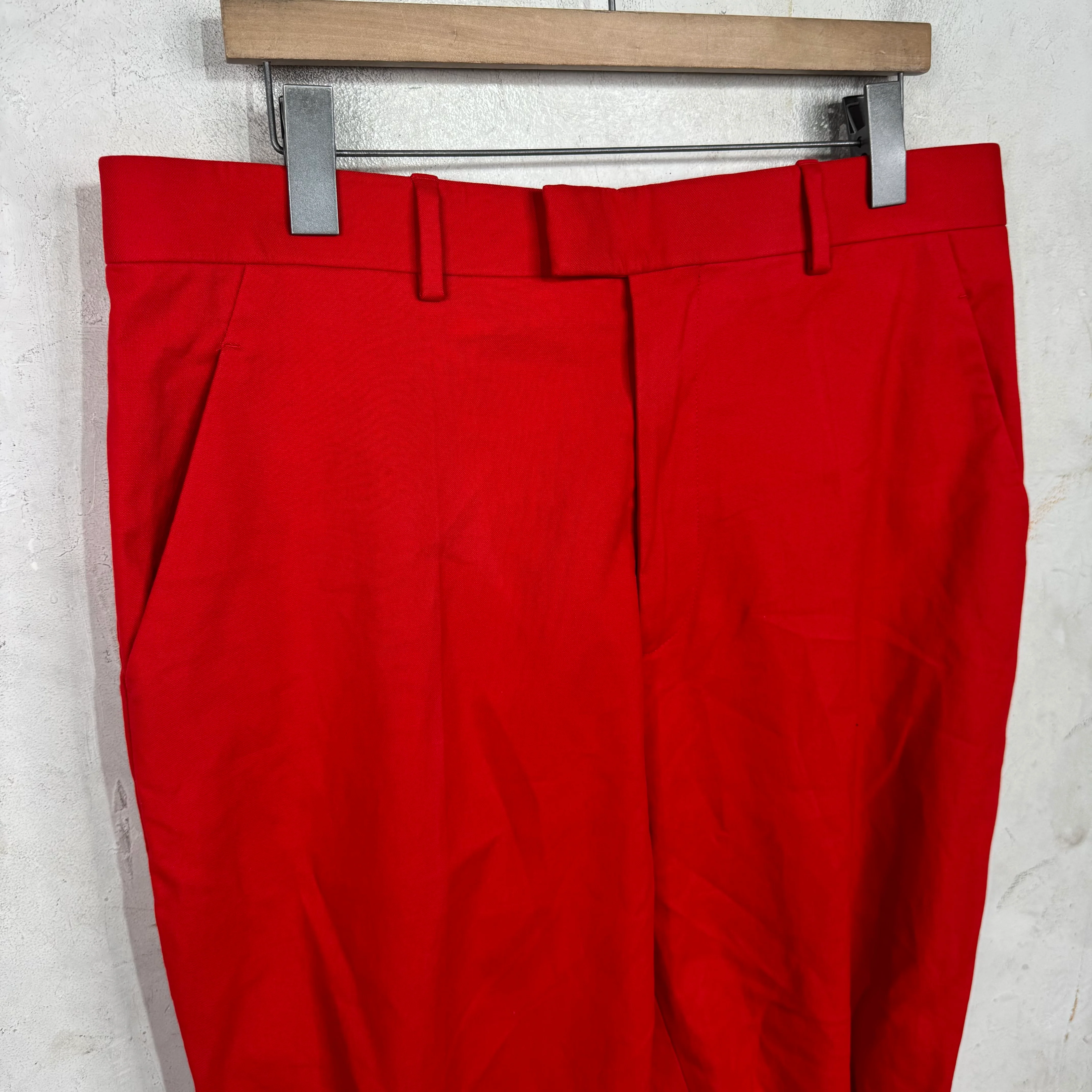 Bottega Veneta Gabardine Knee Strap Pants Red - Image 5