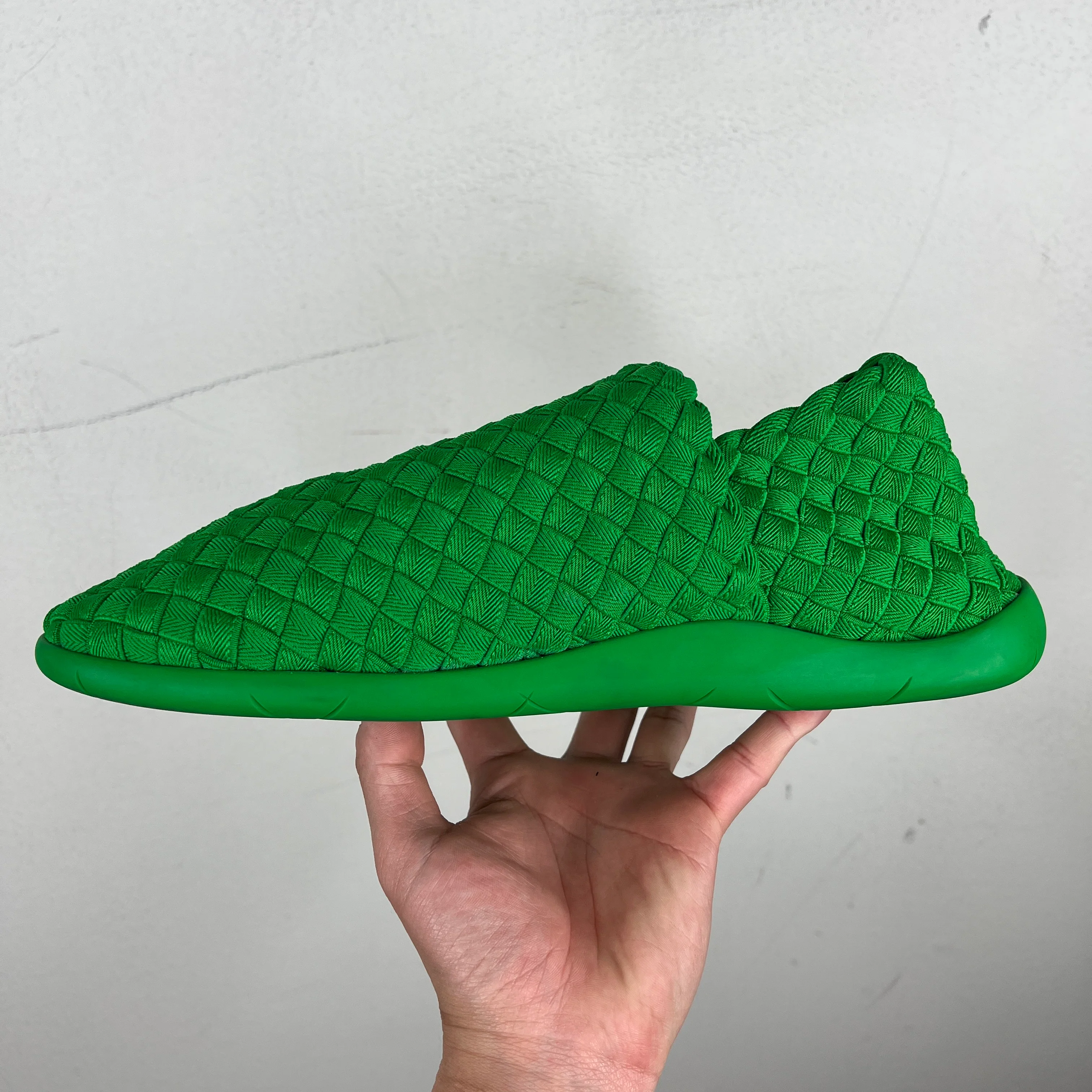 Bottega Veneta Green Plat Grass Slip On Sneakers - Image 4