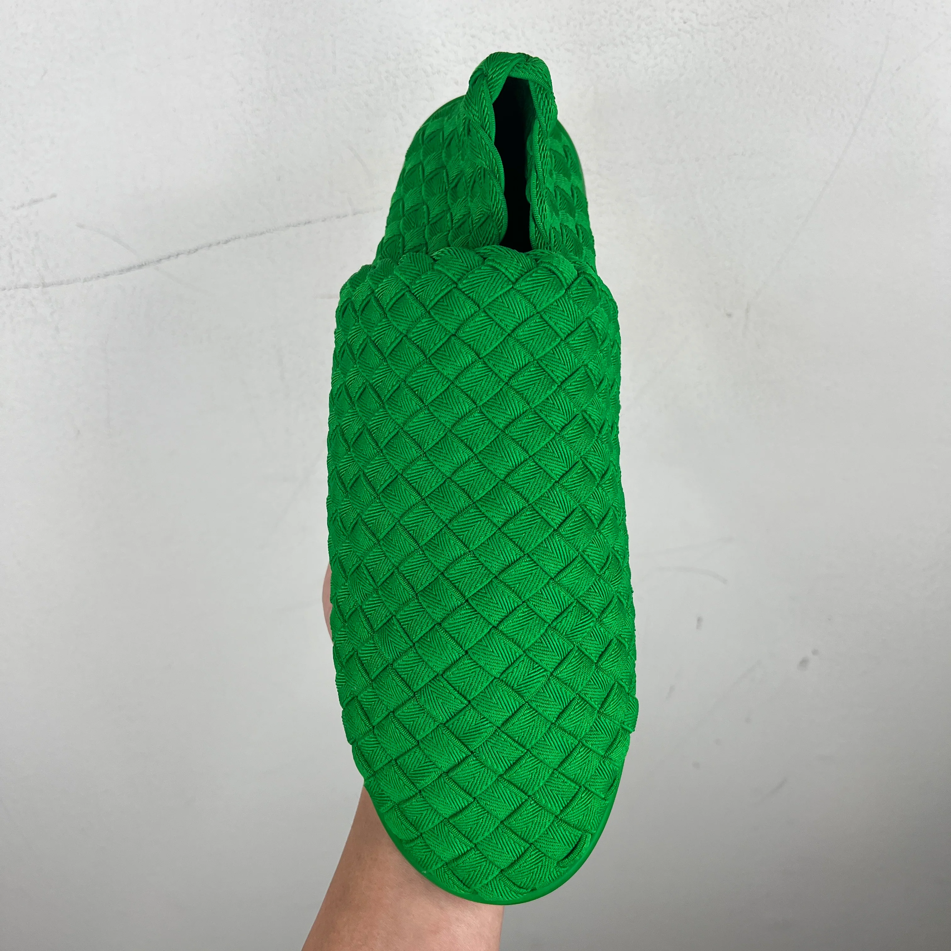 Bottega Veneta Green Plat Grass Slip On Sneakers - Image 5
