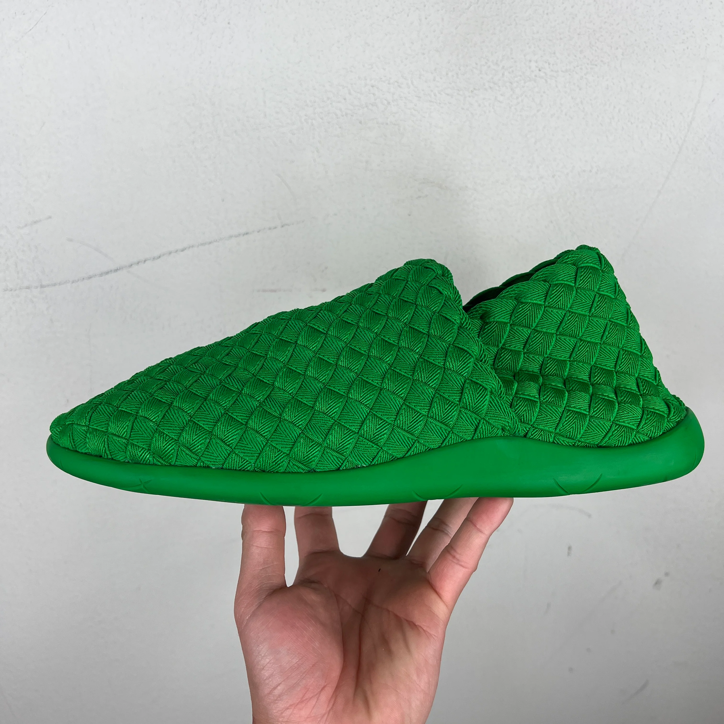 Bottega Veneta Green Plat Grass Slip On Sneakers - Image 7