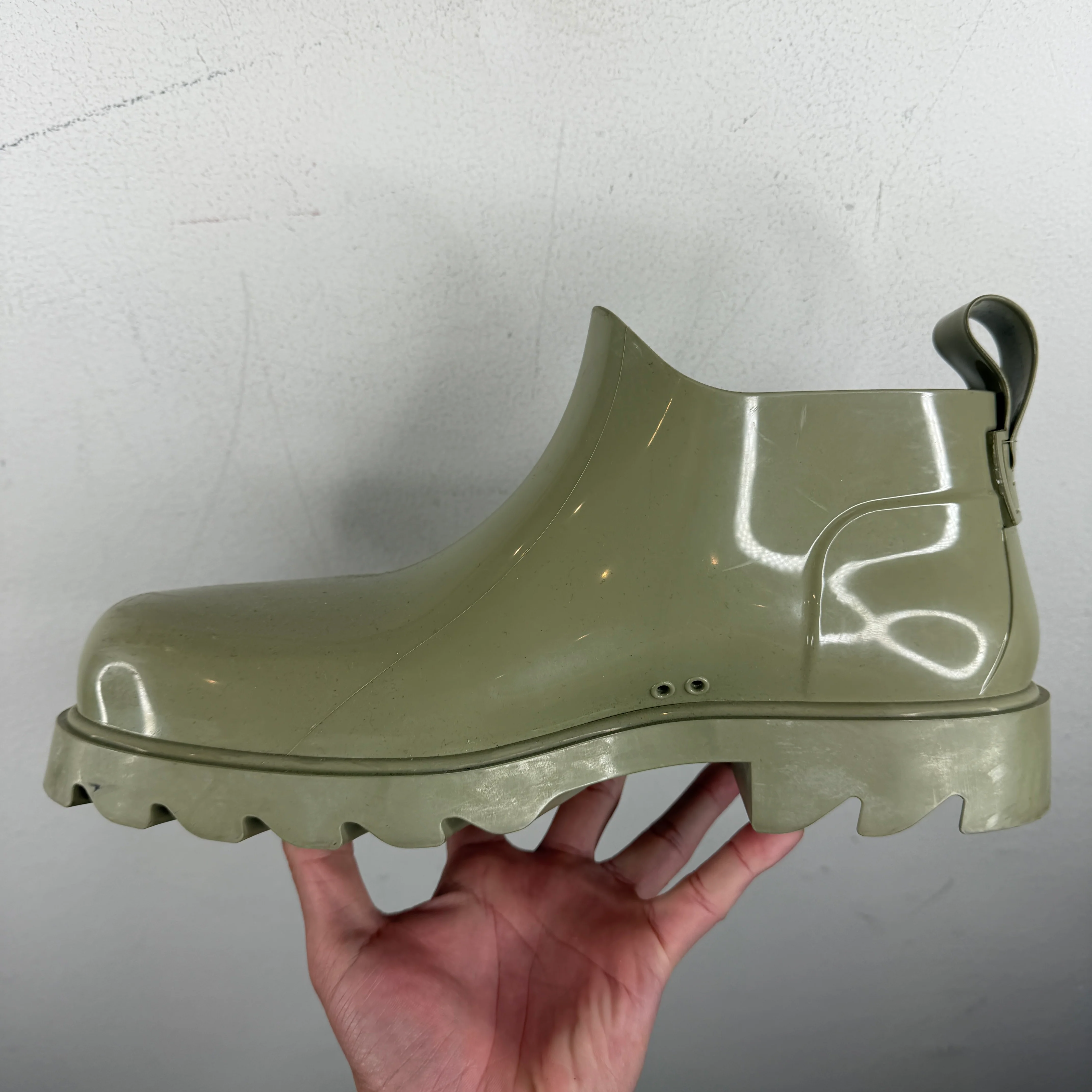 Bottega Veneta Green Rubber Stride Rain Boots - Image 4