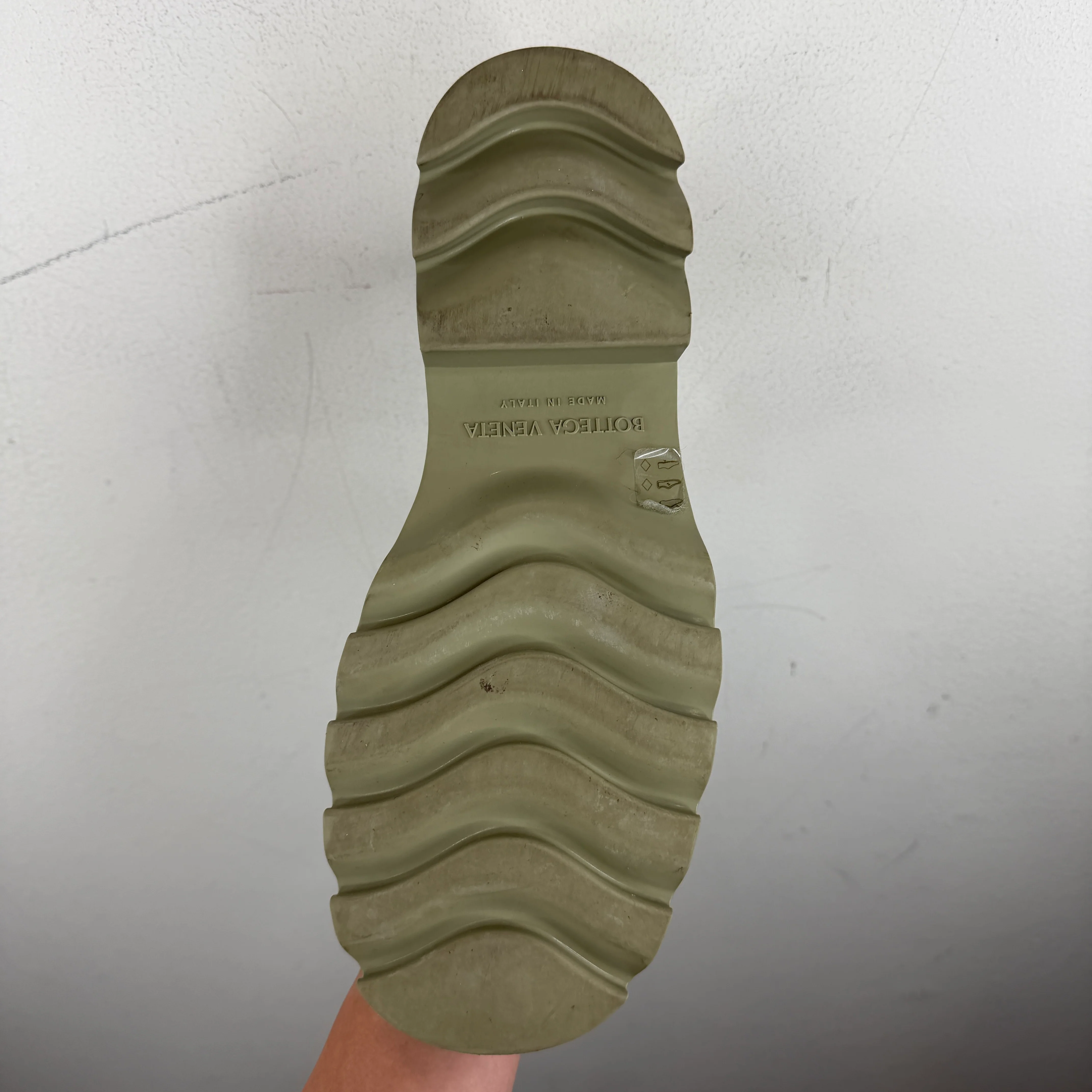 Bottega Veneta Green Rubber Stride Rain Boots - Image 6