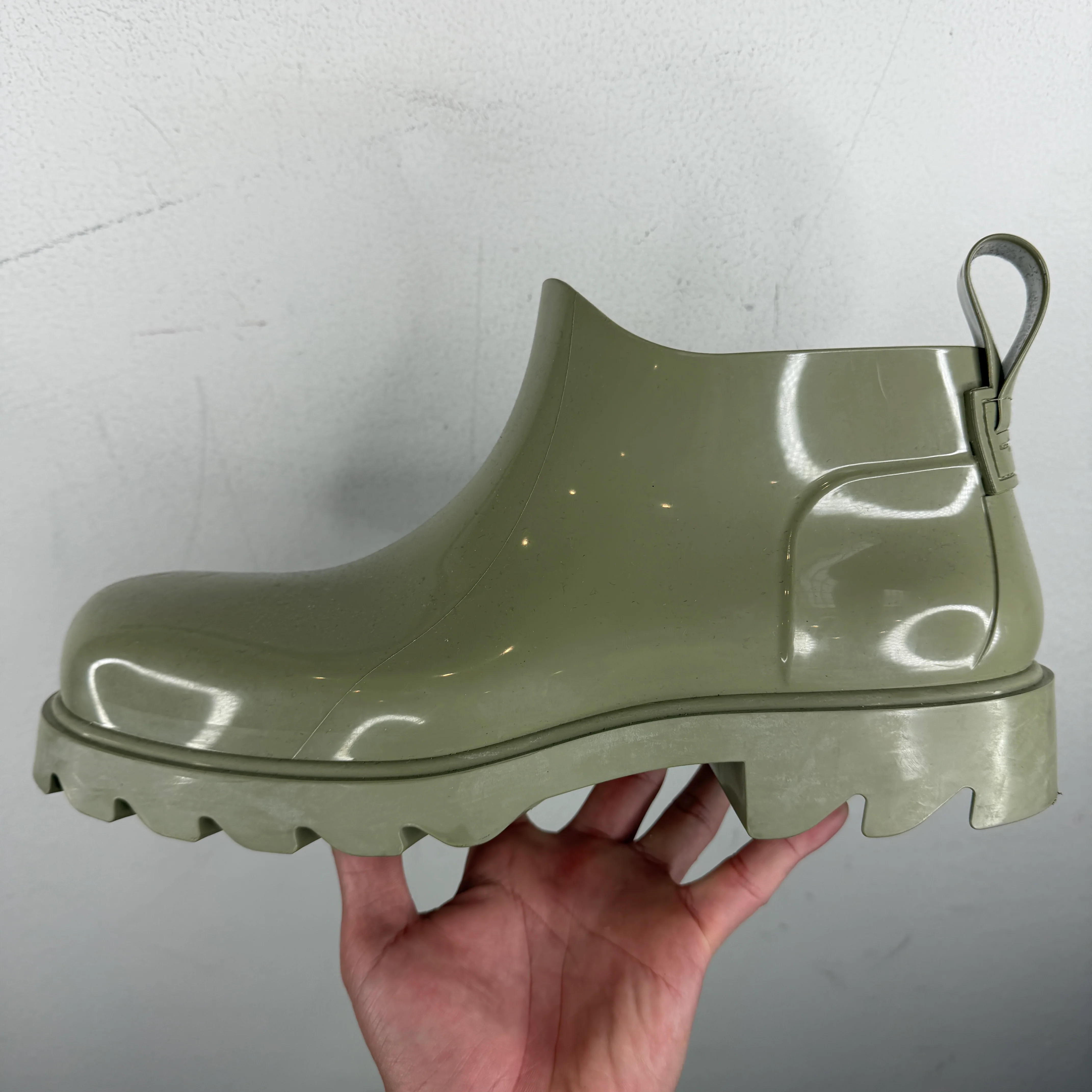 Bottega Veneta Green Rubber Stride Rain Boots - Image 7