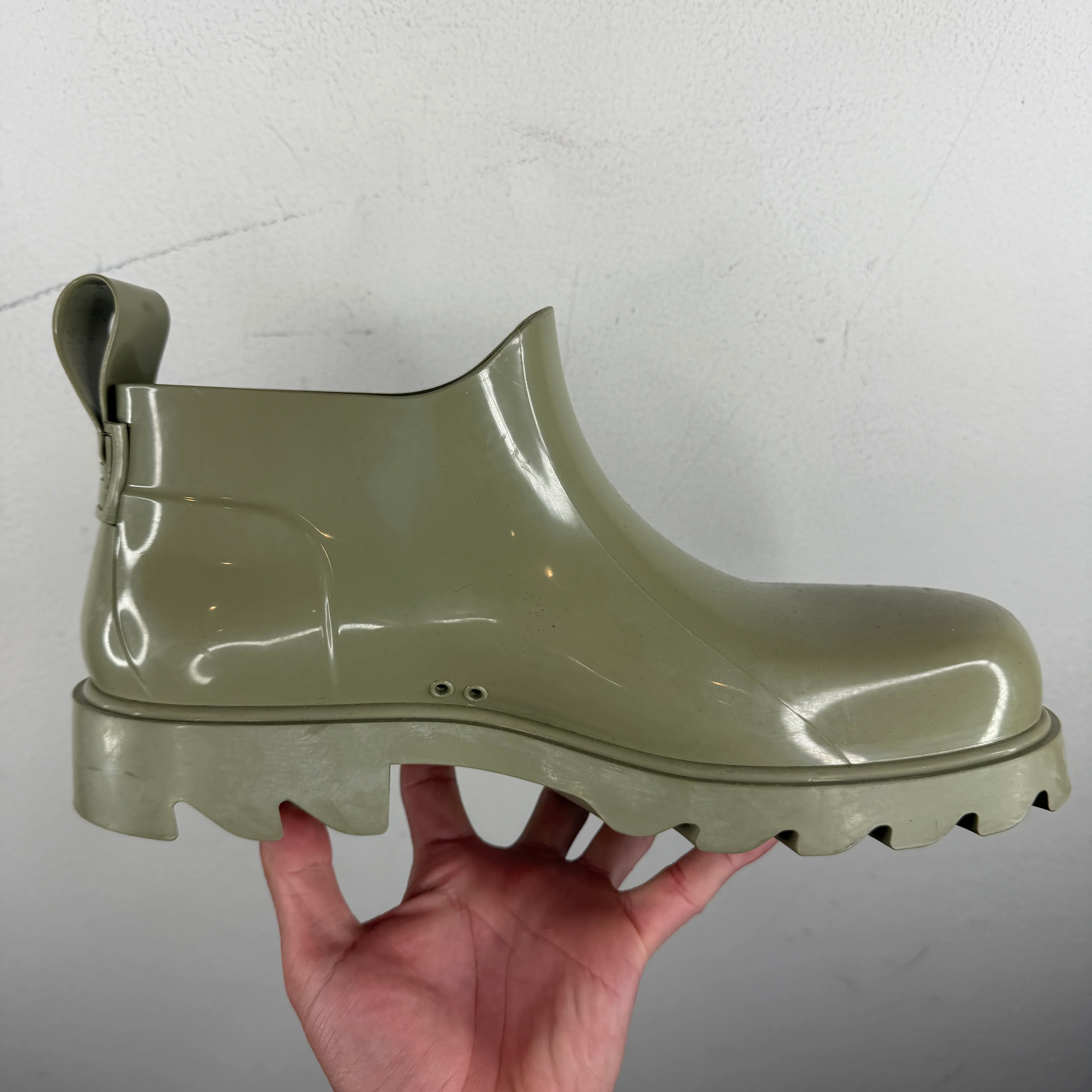 Bottega Veneta Green Rubber Stride Rain Boots - Image 9