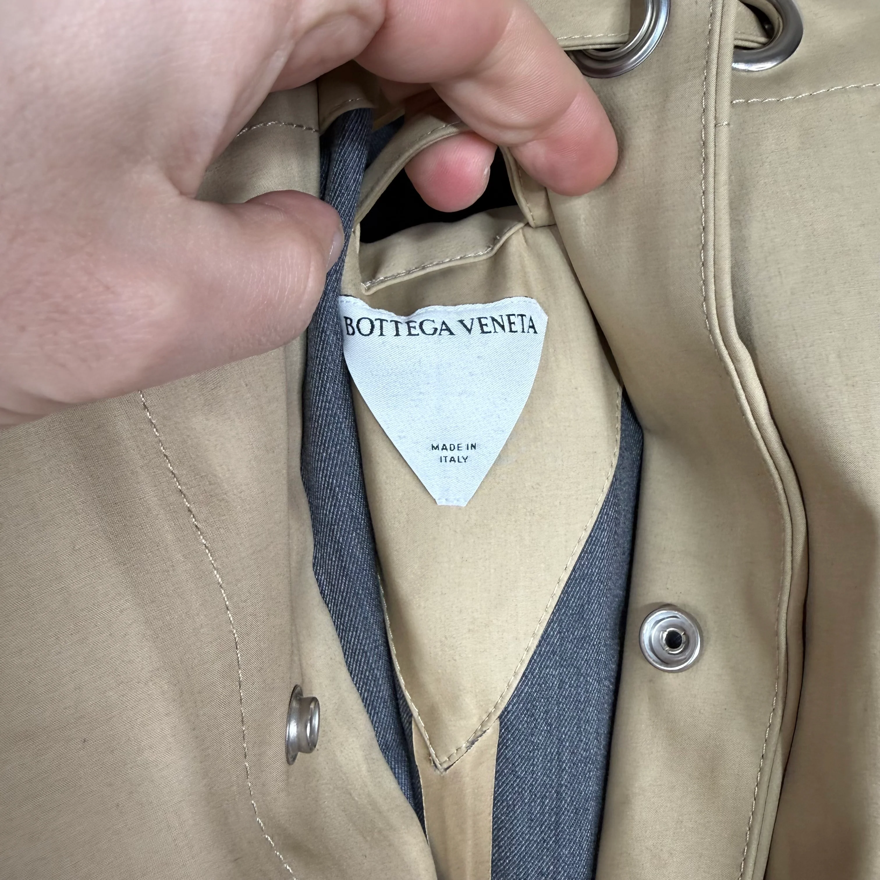 Bottega Veneta Long Beige Coat - Image 3