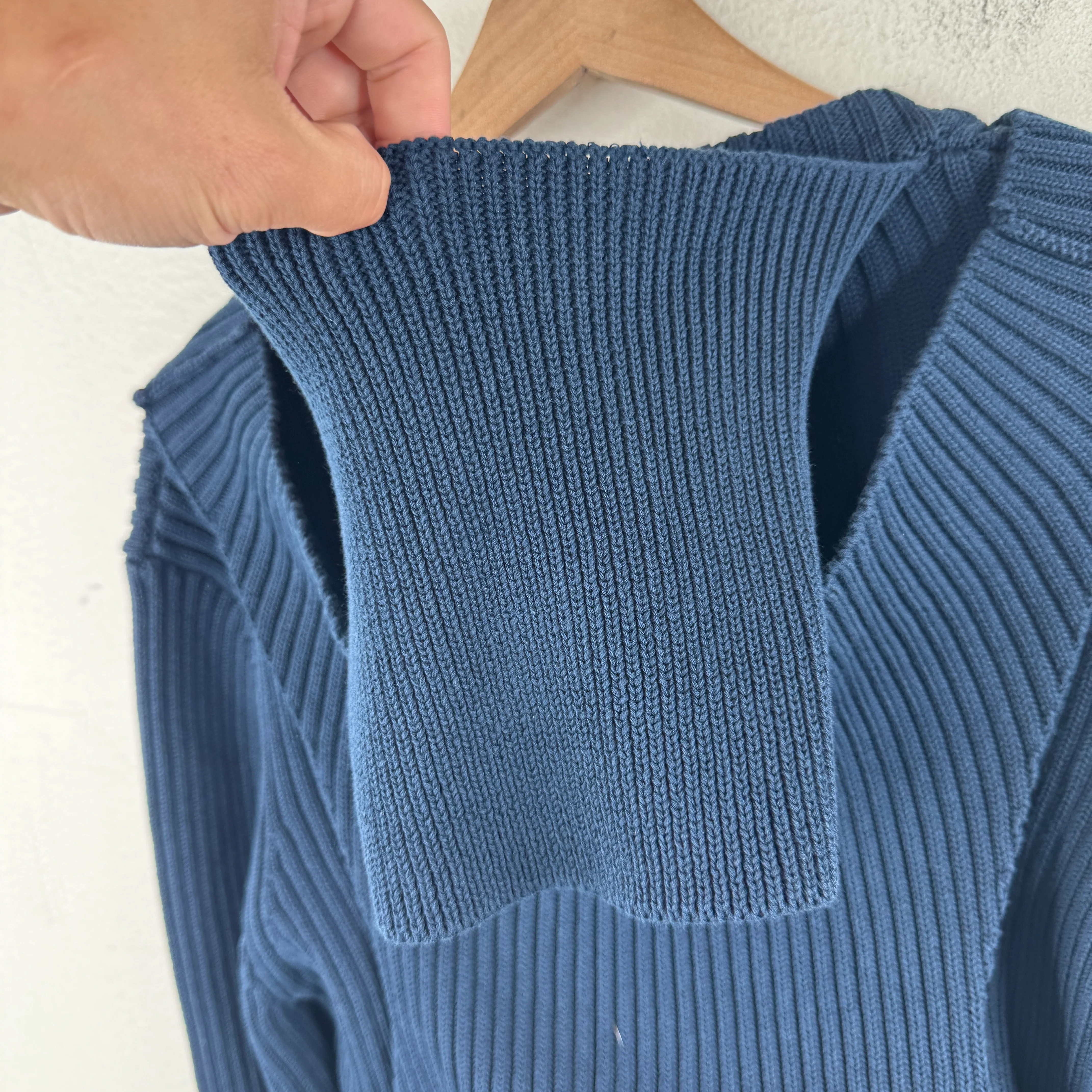 Bottega Veneta Navy Knit Turtleneck Cropped Sweater - Image 7