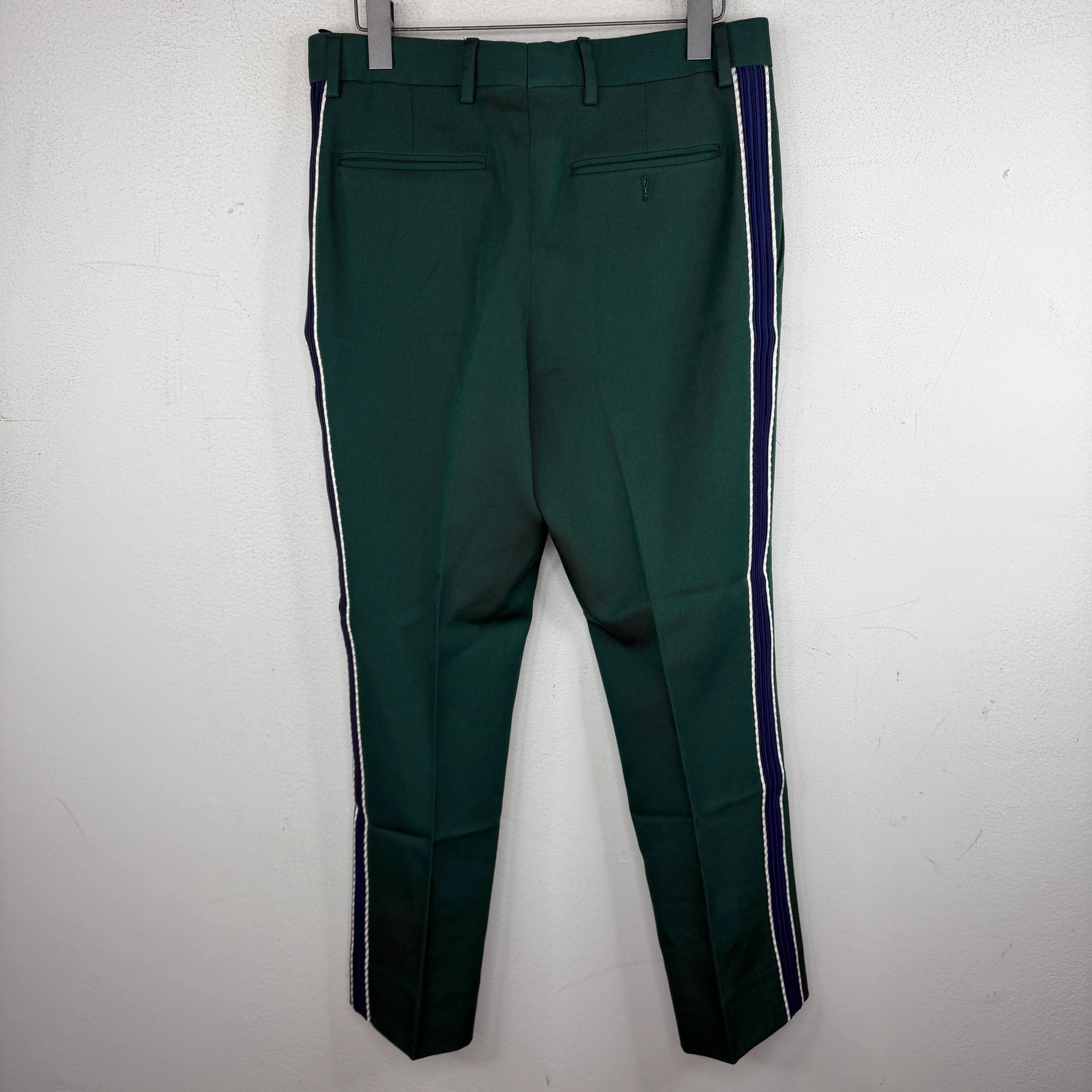 Calvin Klein 205W39NYC Green Blue Striped Trousers - Image 2