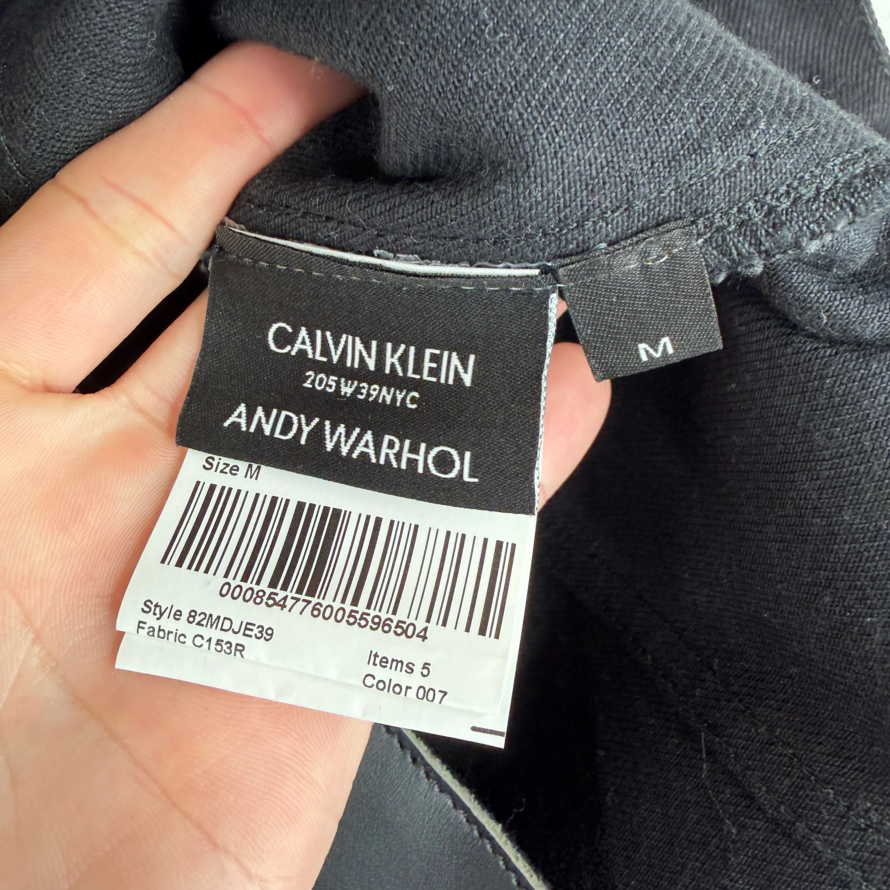 Calvin Klein 205W39NYC Andy Warhol Black Printed Denim Jacket - Image 4