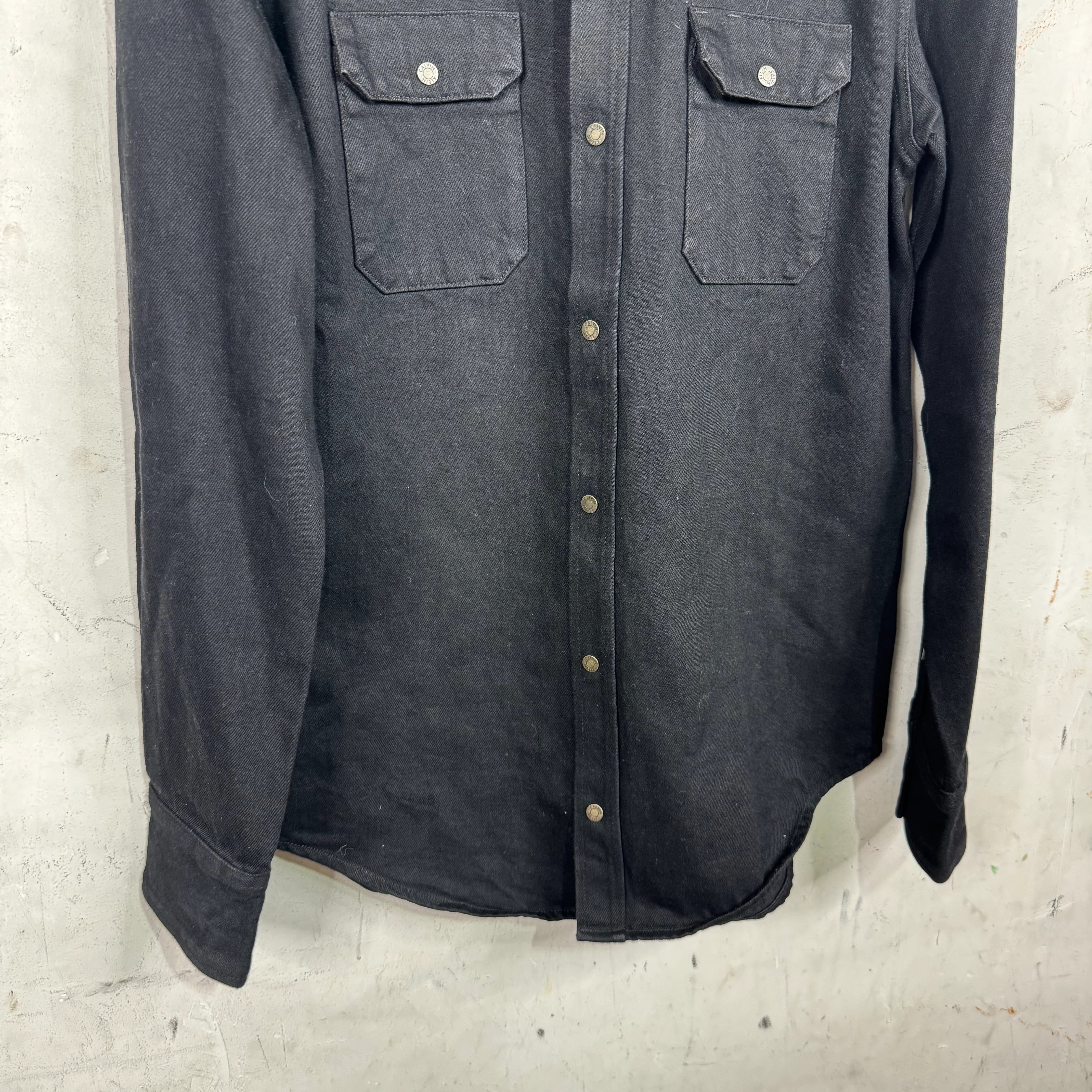 Calvin Klein Black Snap Denim Shirt - Image 6