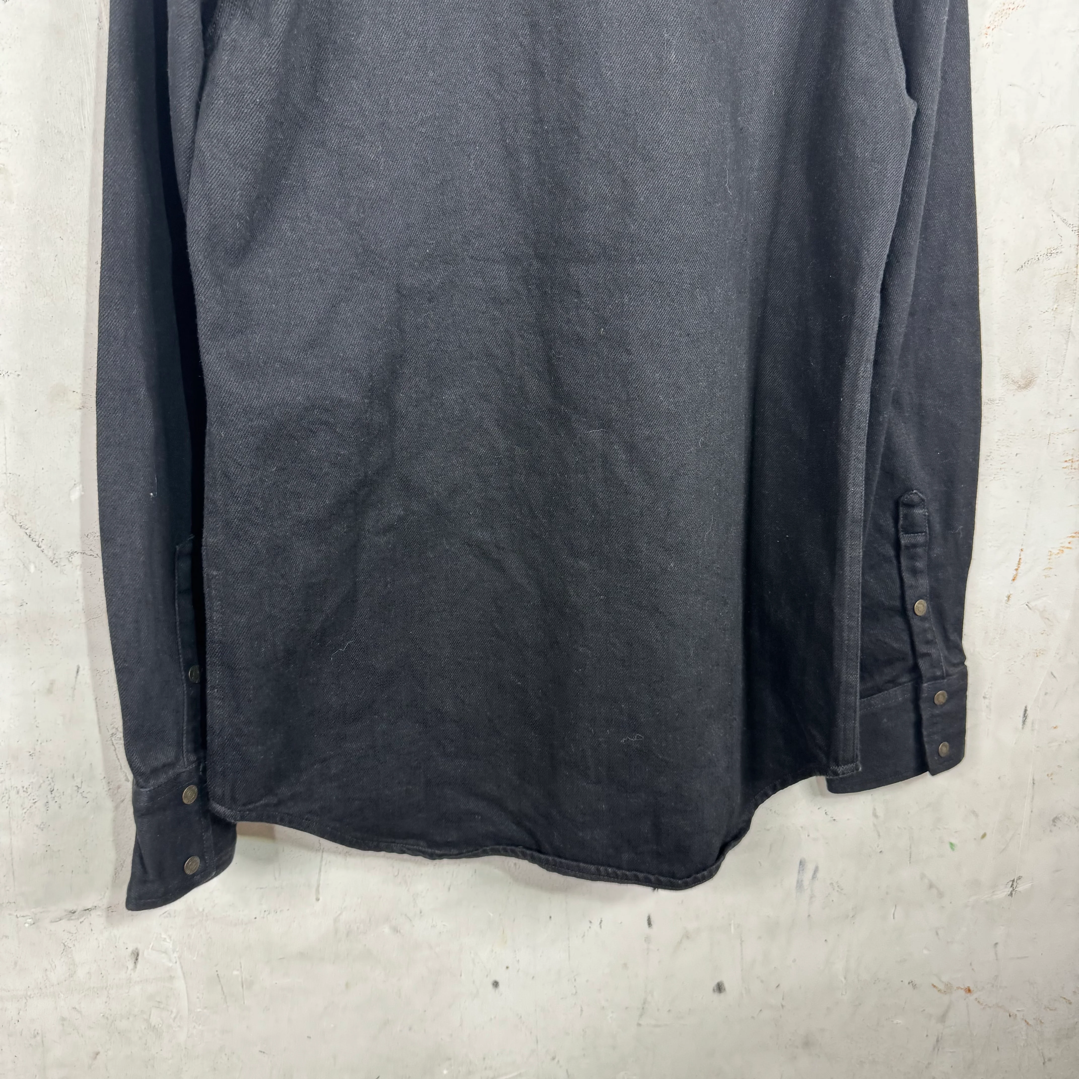 Calvin Klein Black Snap Denim Shirt - Image 8