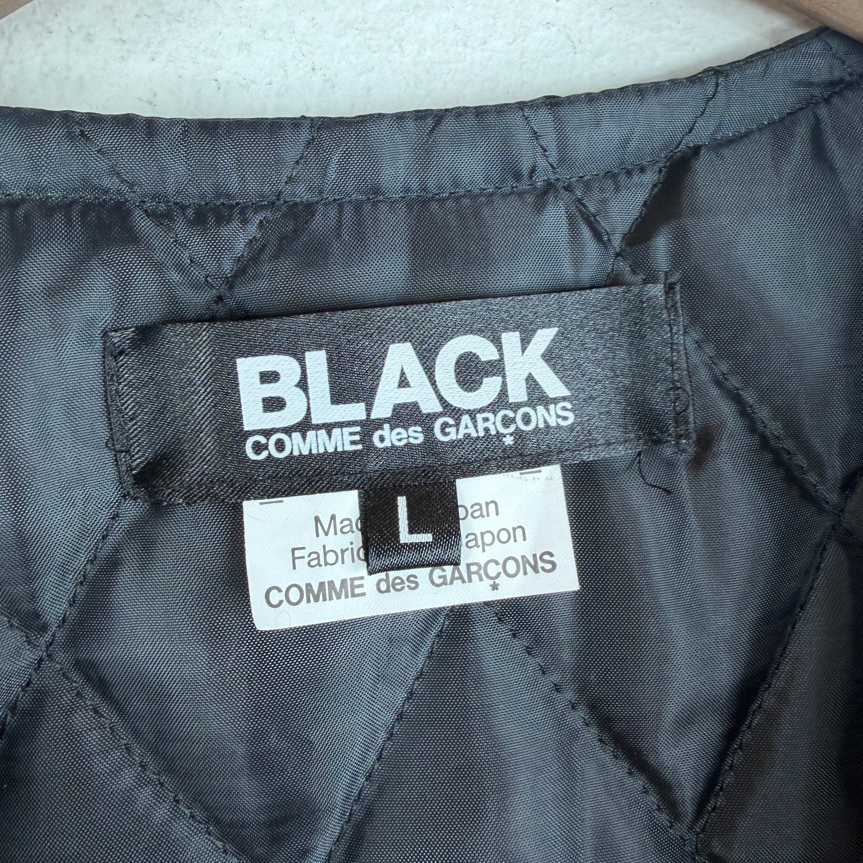CDG Black Quilted Vest - Image 3