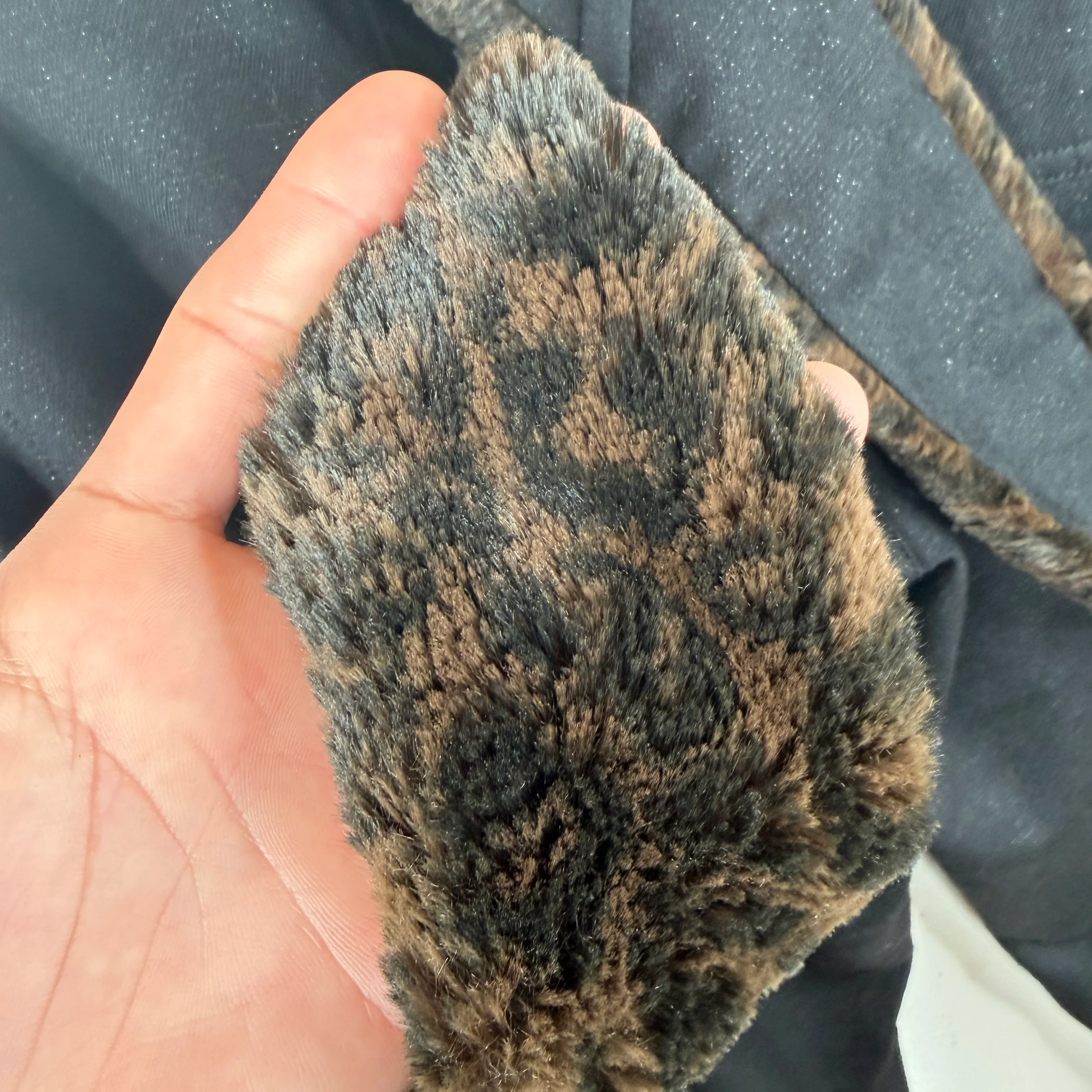 CDG Faux Fur Suspender Trousers - Image 8