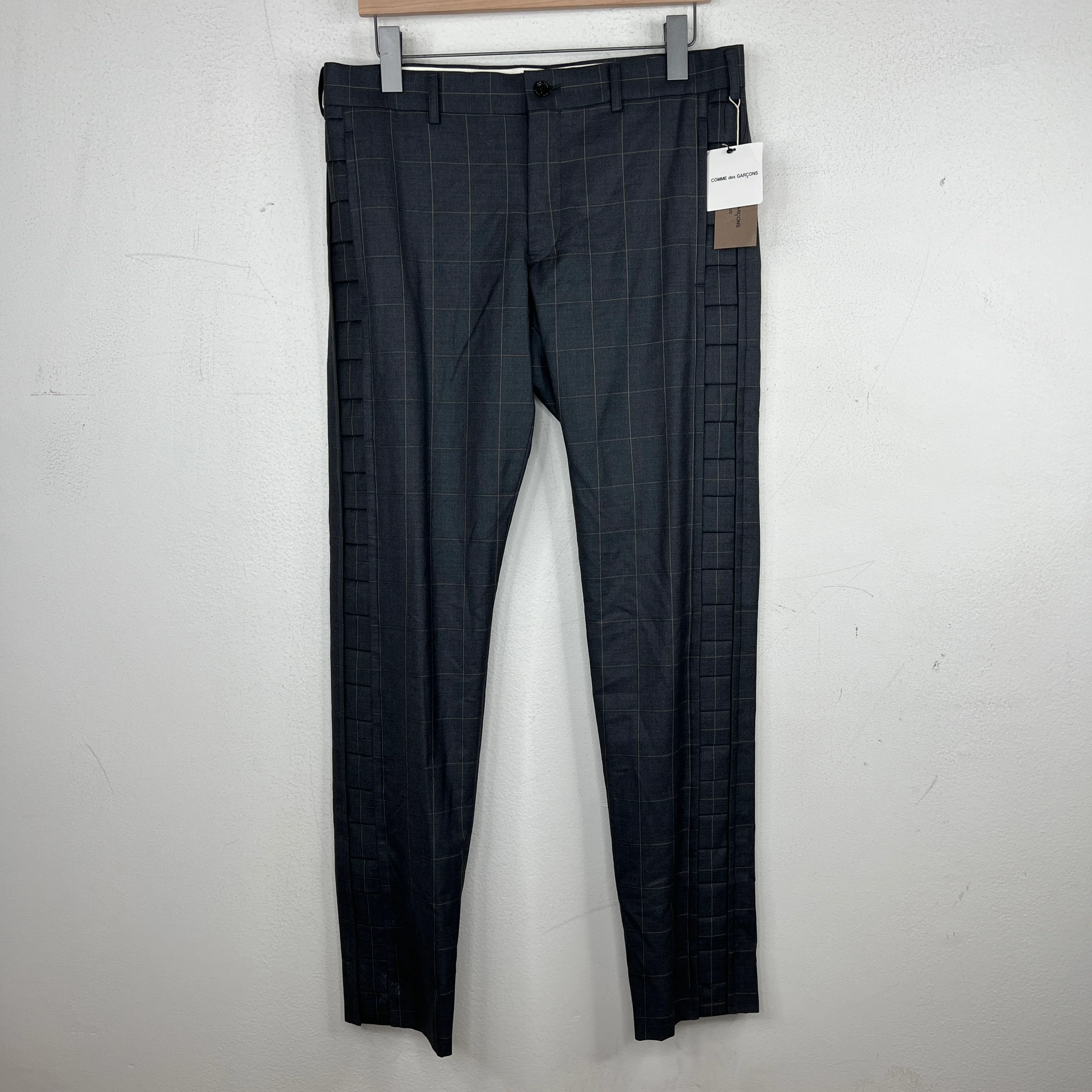CDG Grey Plaid Trousers
