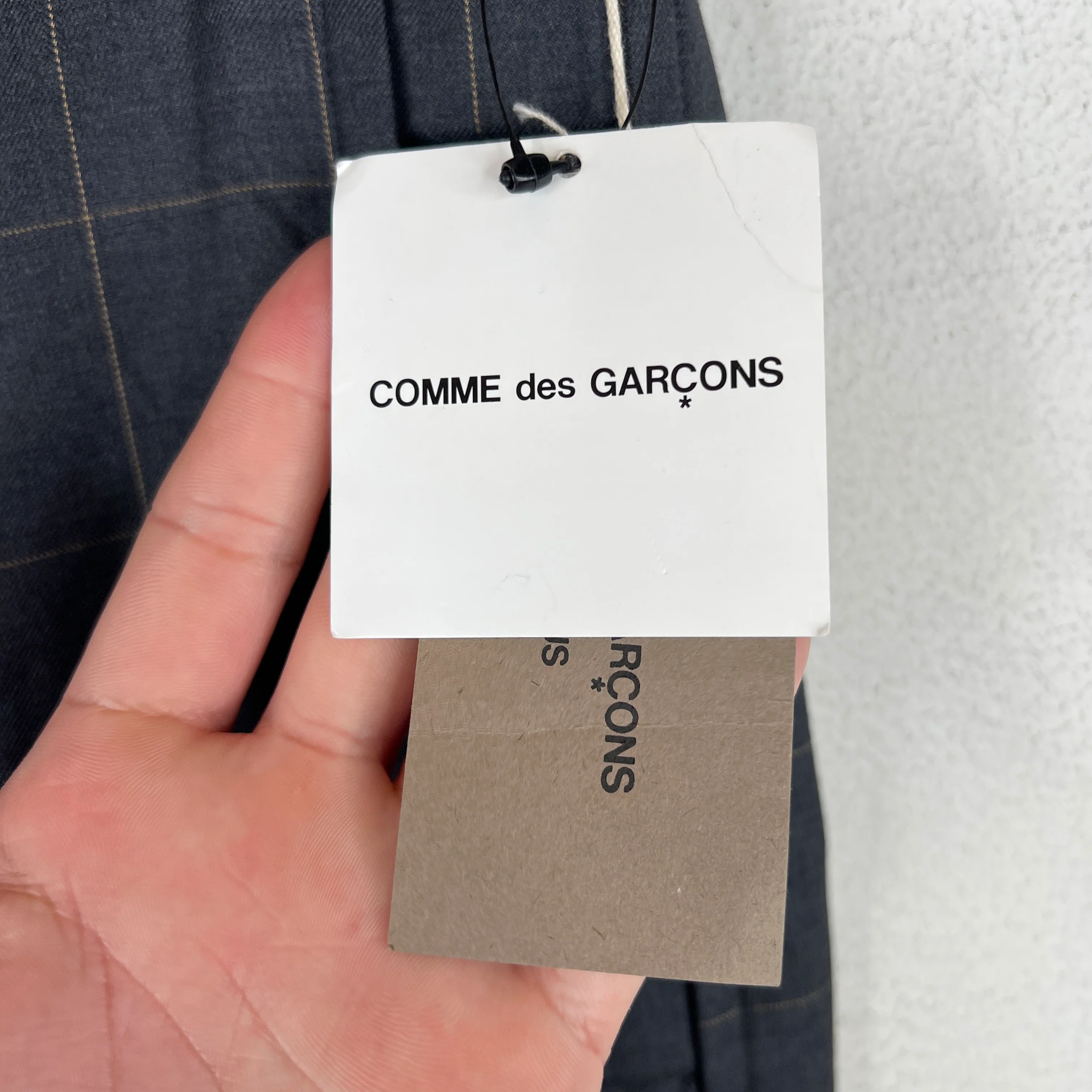 CDG Grey Plaid Trousers - Image 5