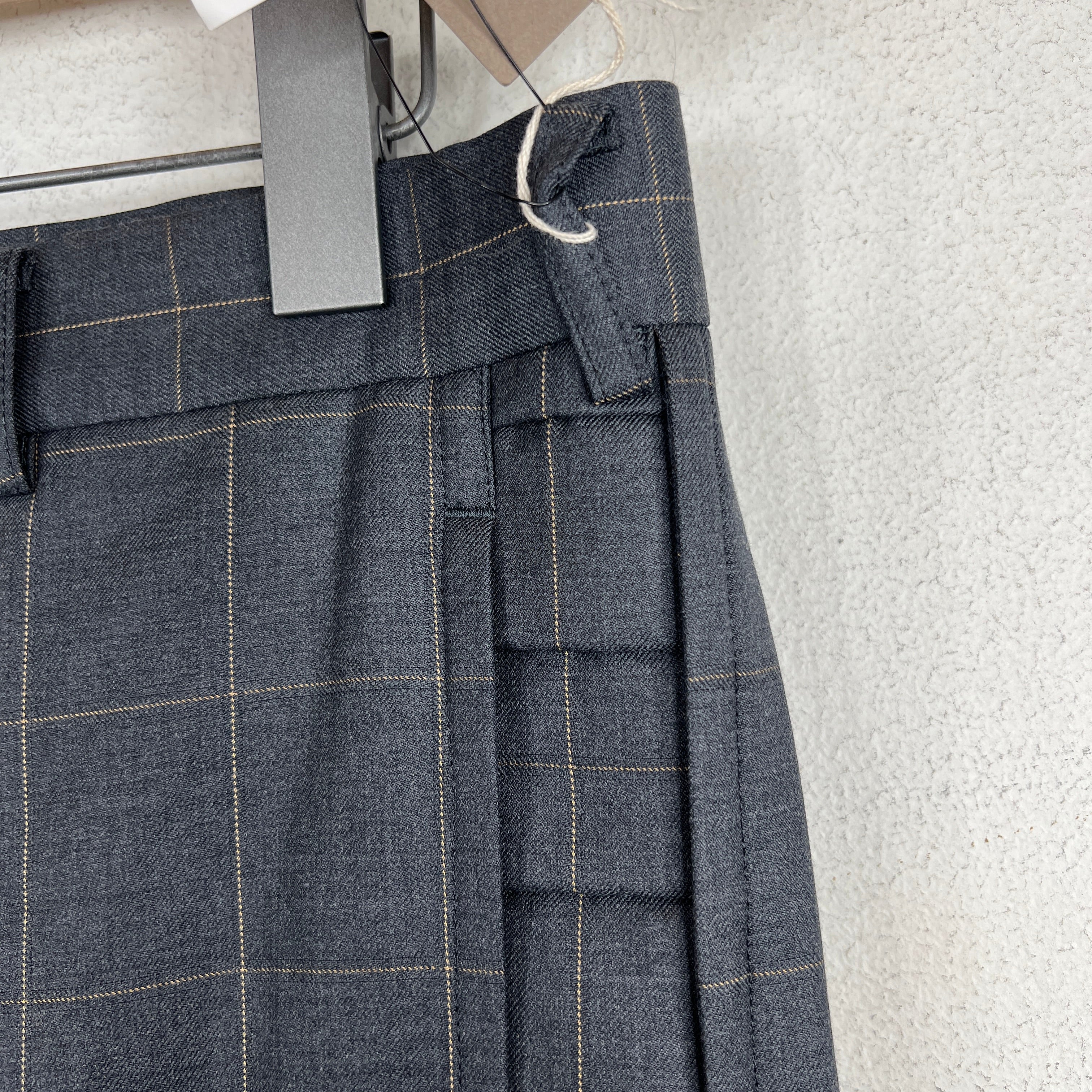 CDG Grey Plaid Trousers - Image 6