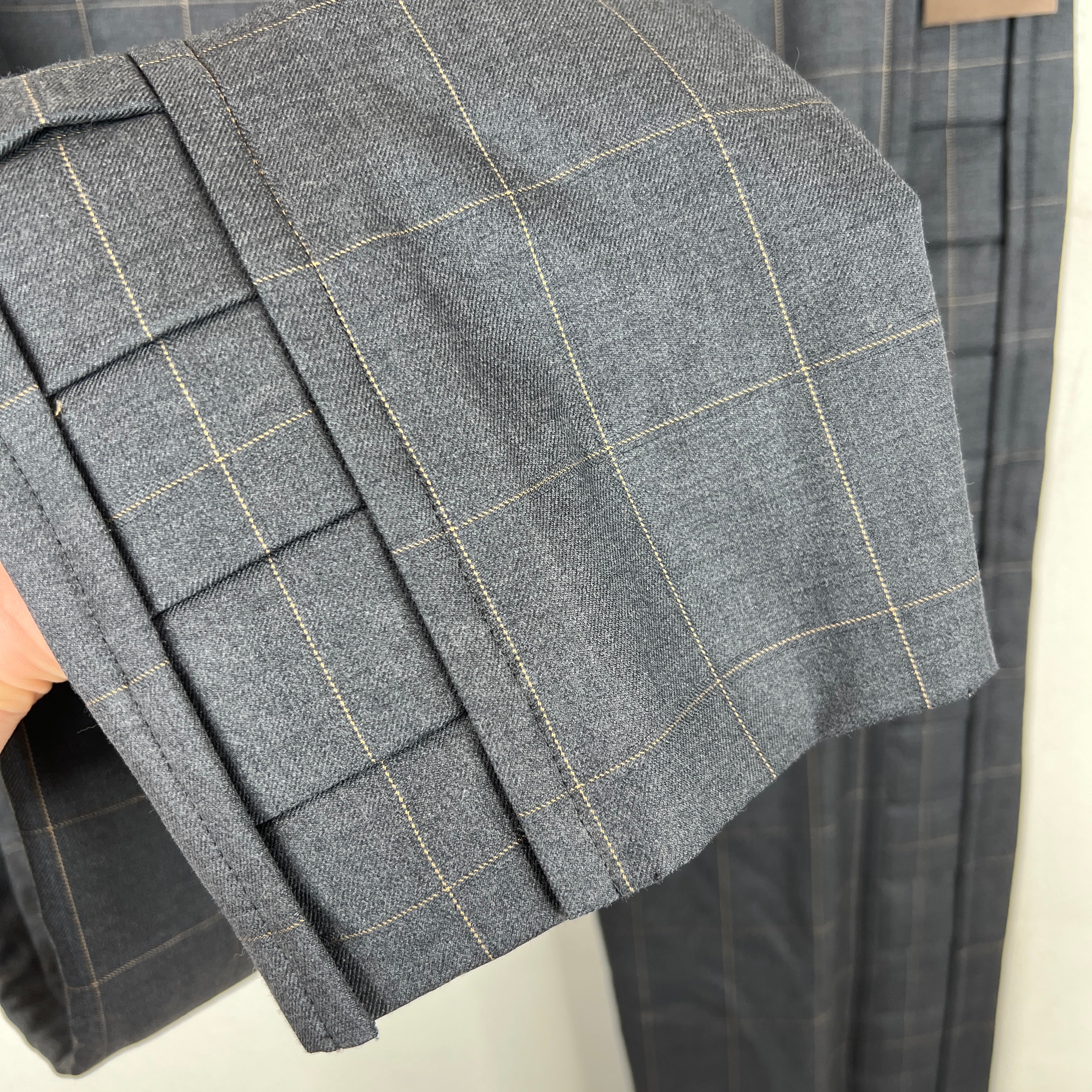 CDG Grey Plaid Trousers - Image 7