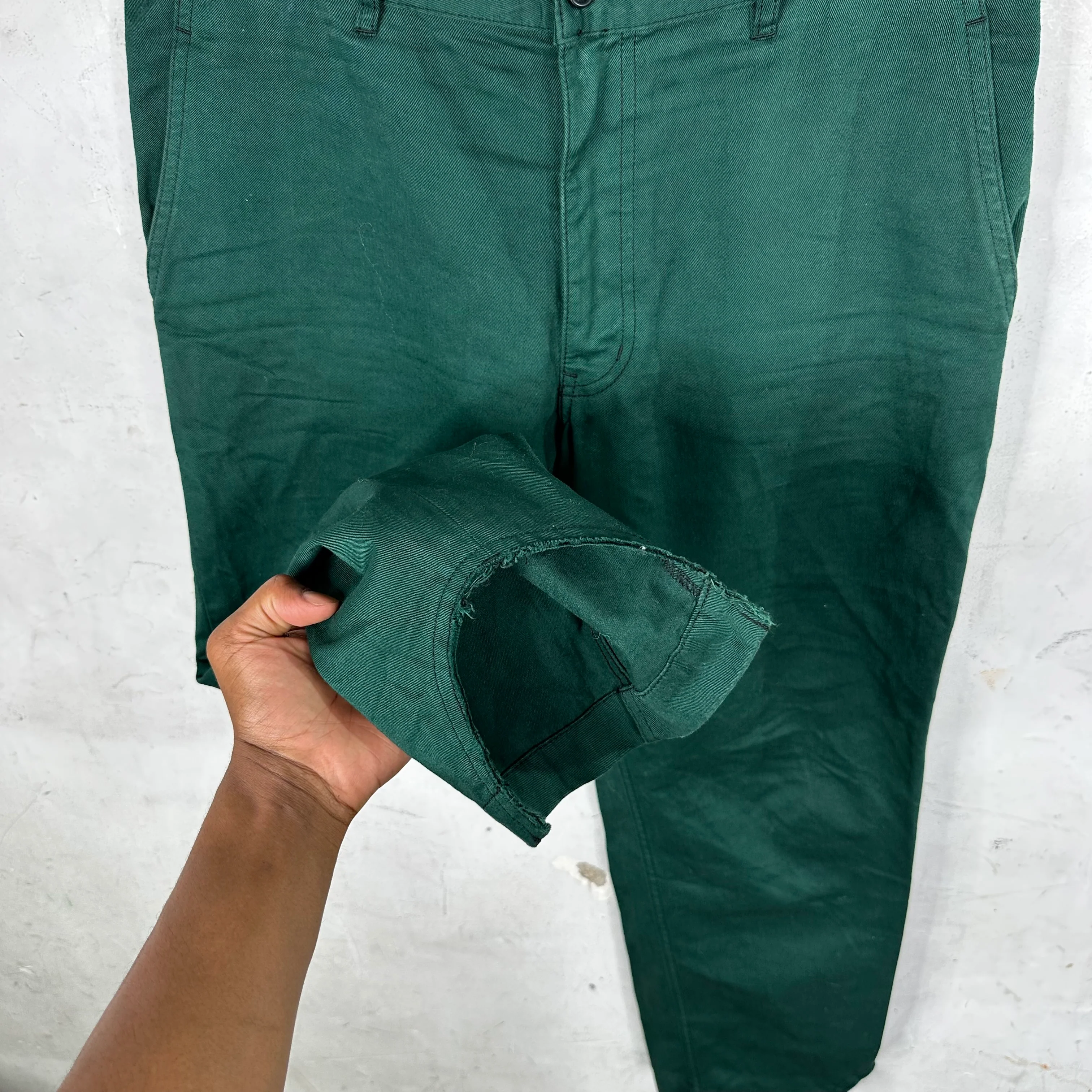 CDG Homme Washed Green Trousers - Image 5