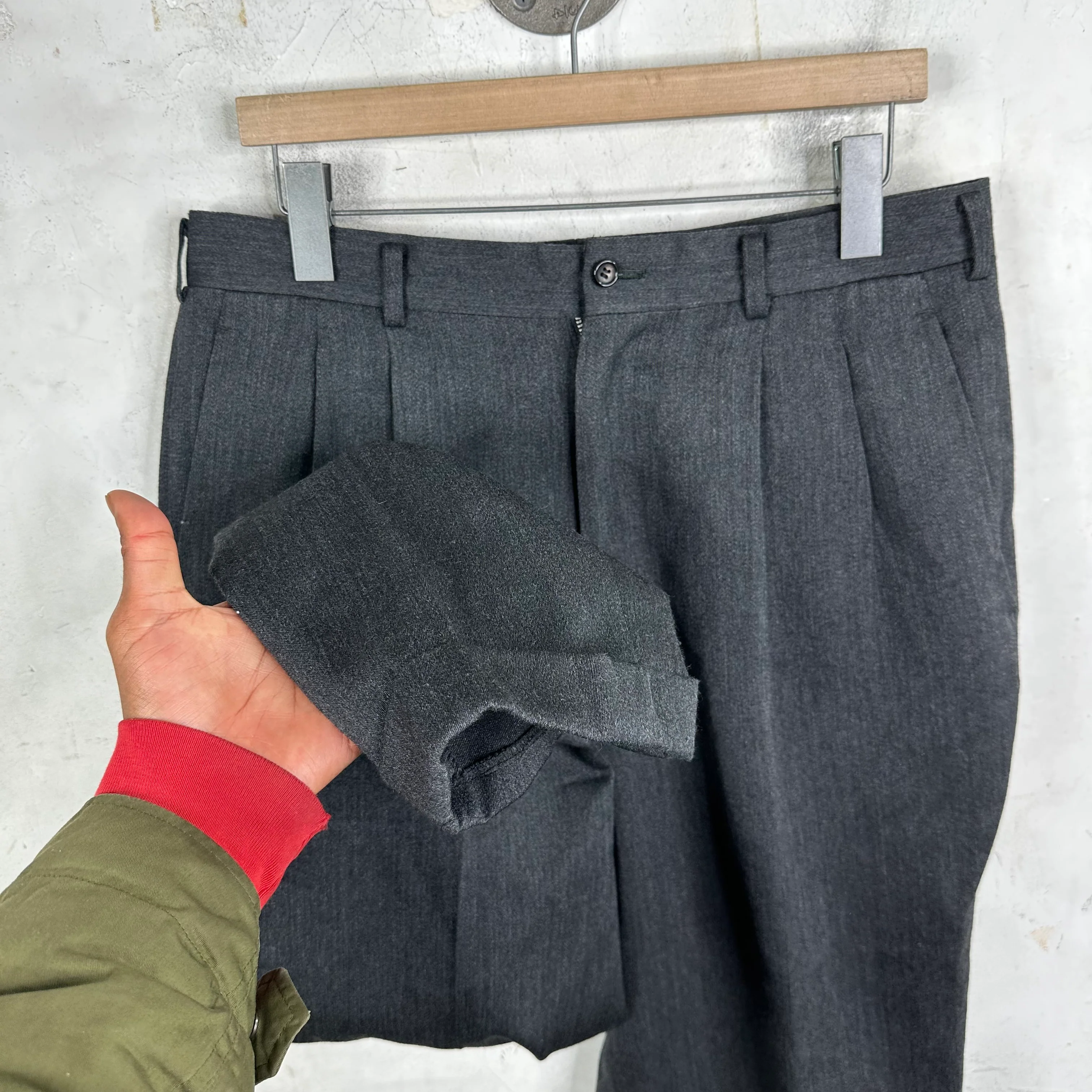 CDG Homme Wool Balloon Trousers - Image 4