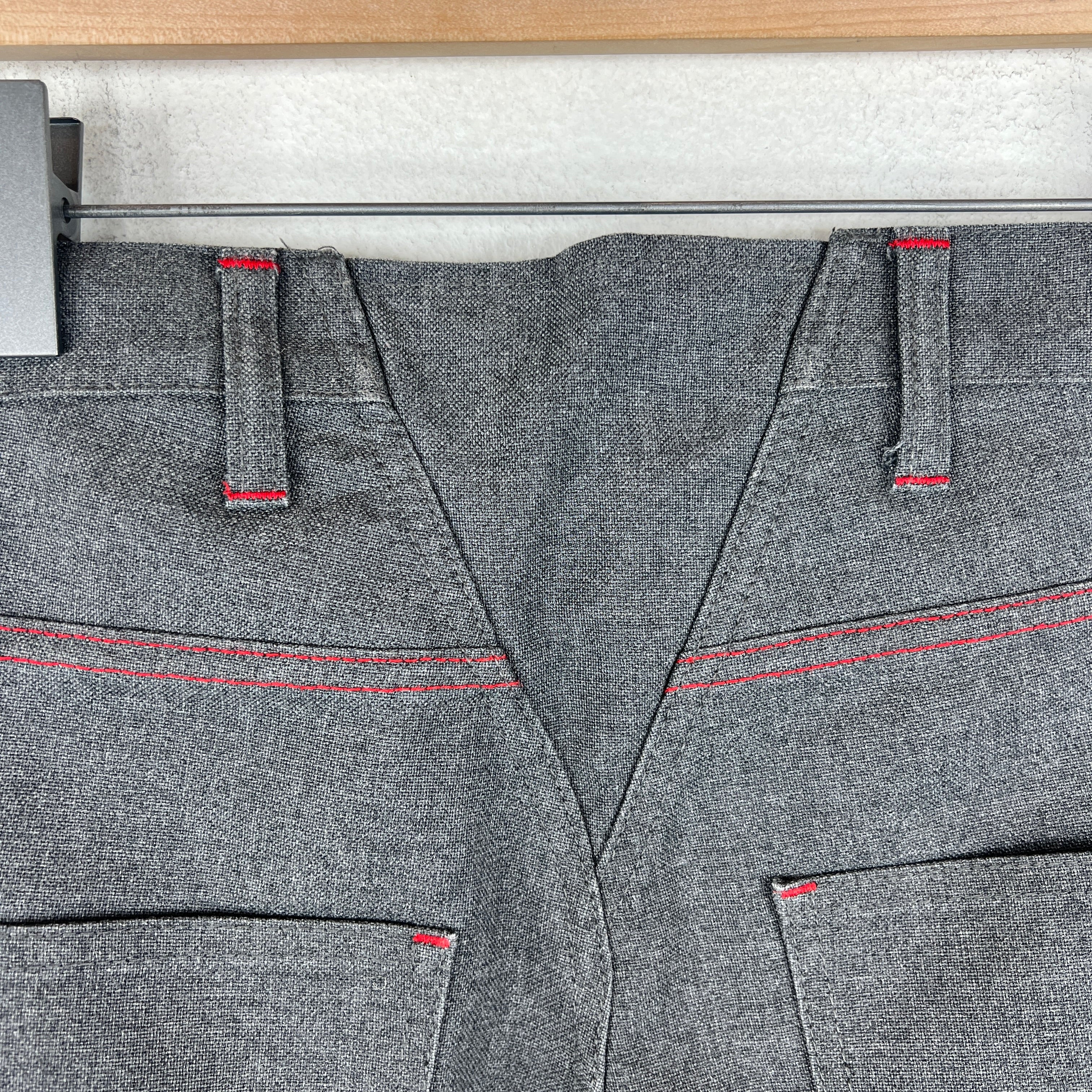 CDG Junya Watanabe Gray Contrast Stitch Trousers - Image 5