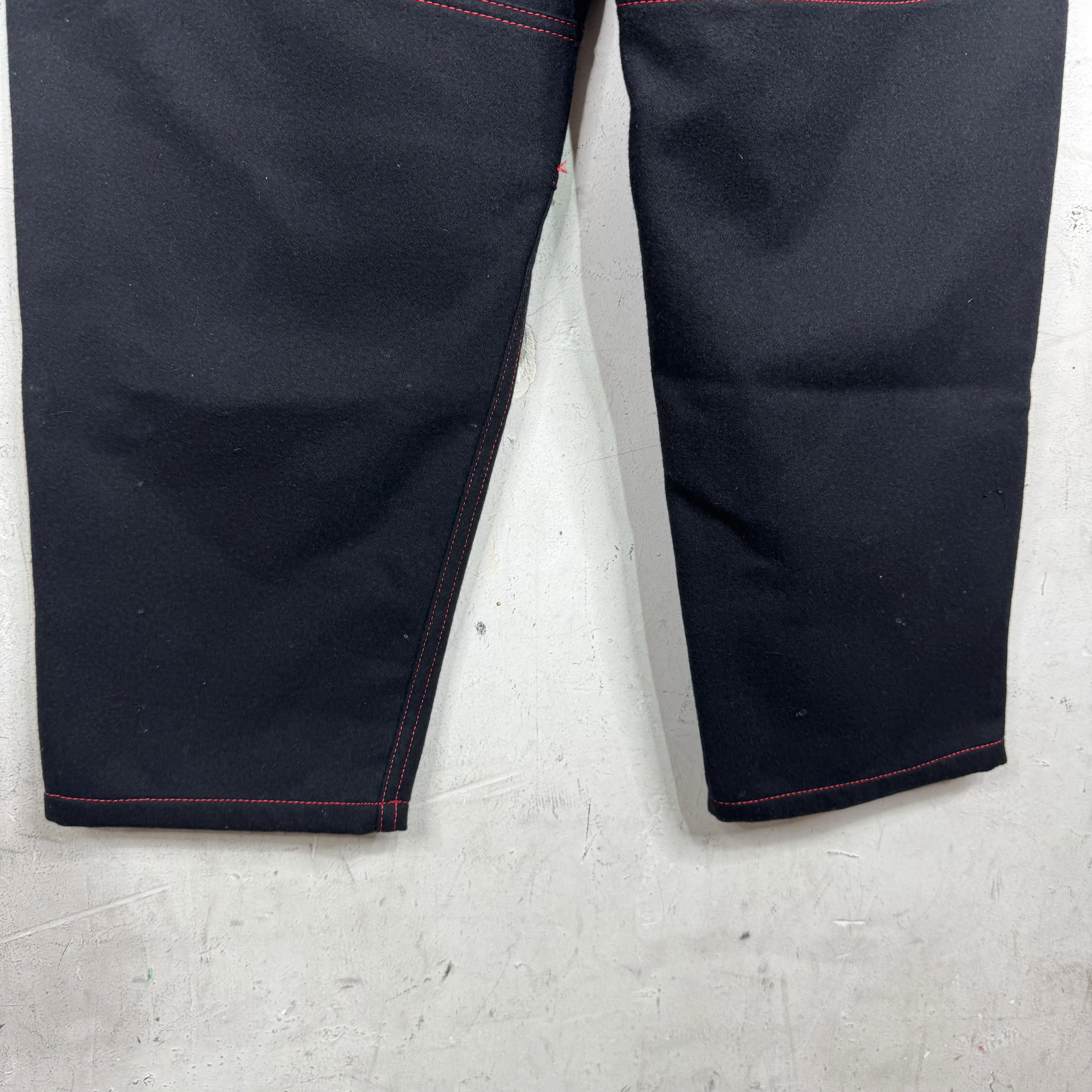 CDG Knee Paneled Black Wool Trousers - Image 10