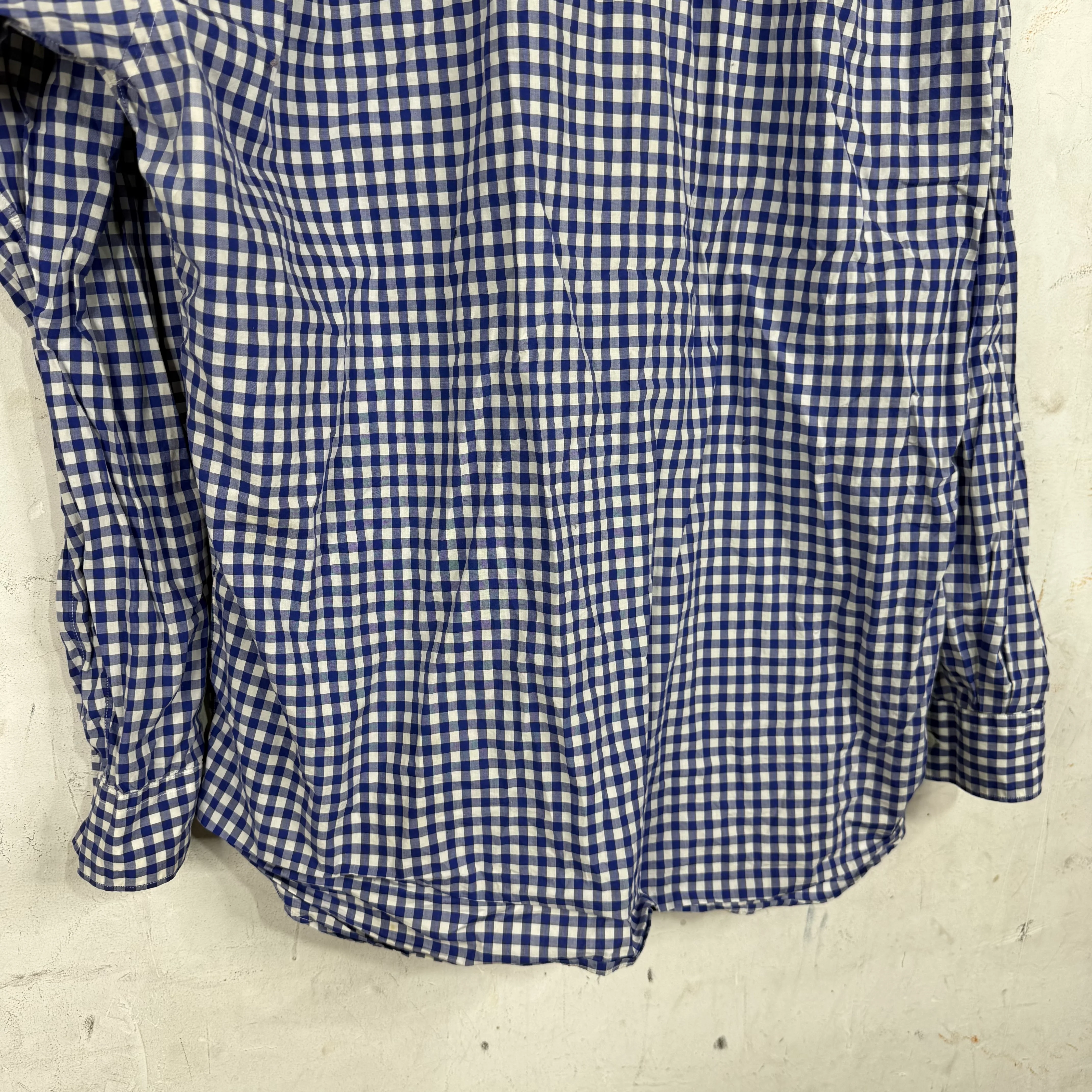 CDG Plaid Pleated Button-Up Shirt - Image 10