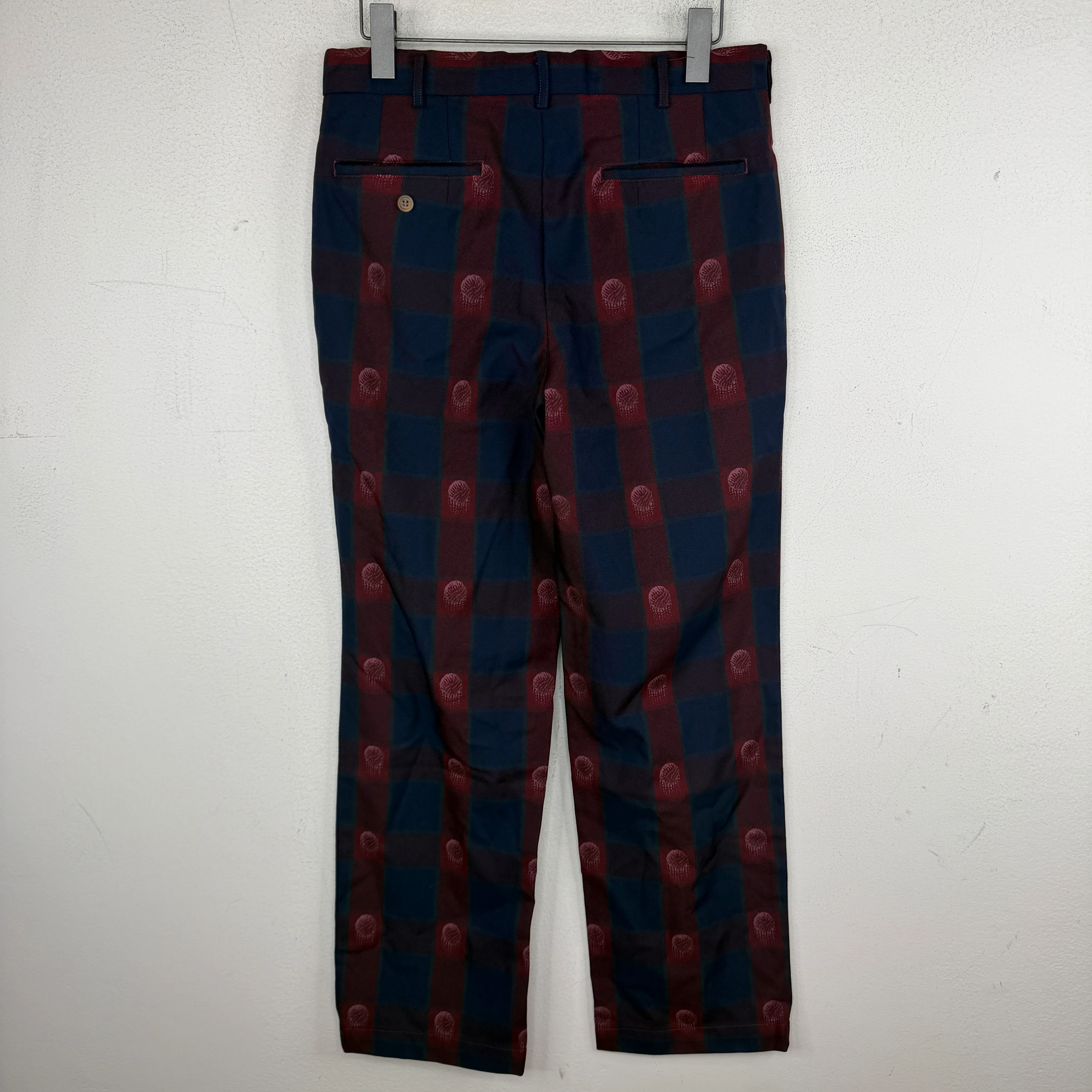 CDG Plaid Red/Blue Pants - Image 2