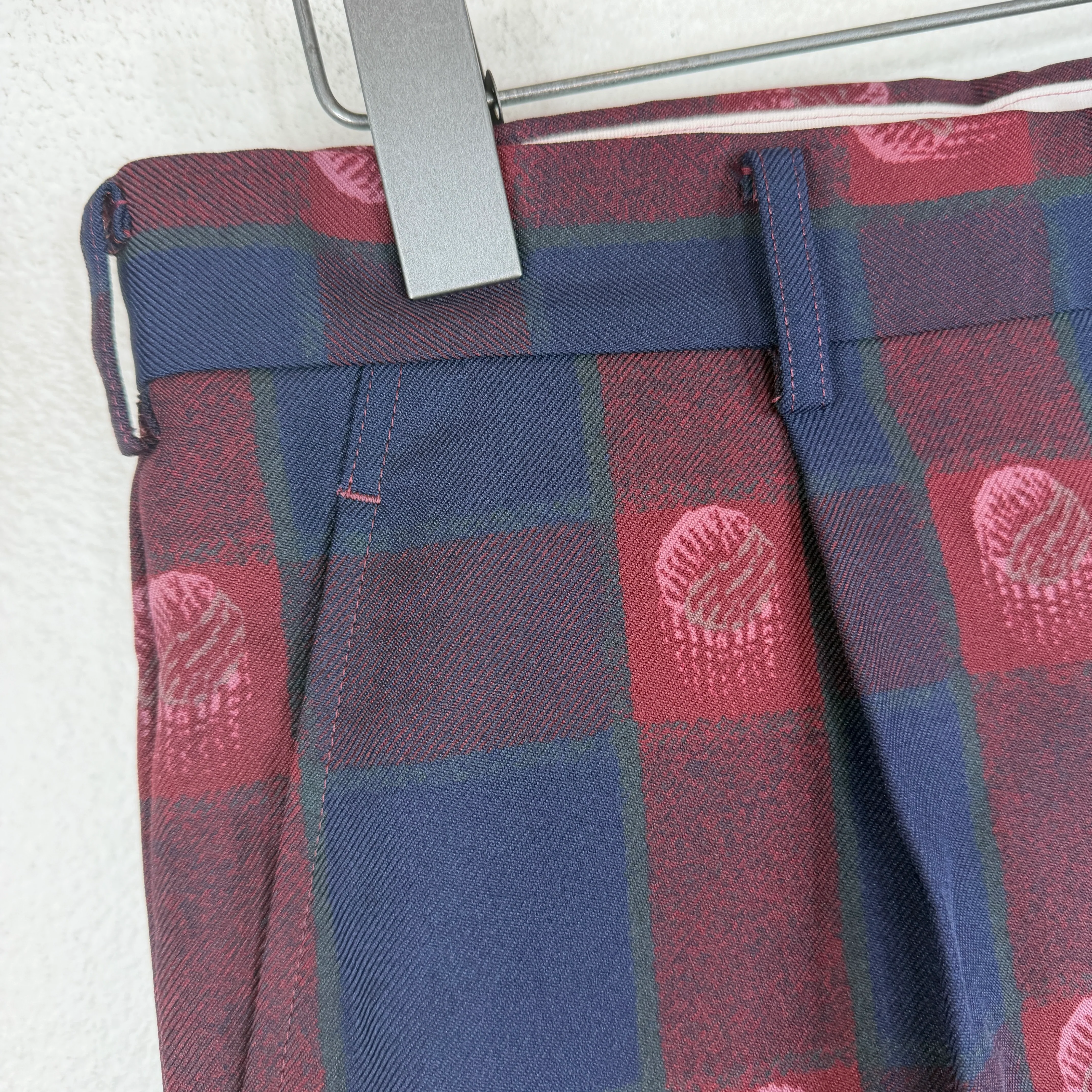 CDG Plaid Red/Blue Pants - Image 5