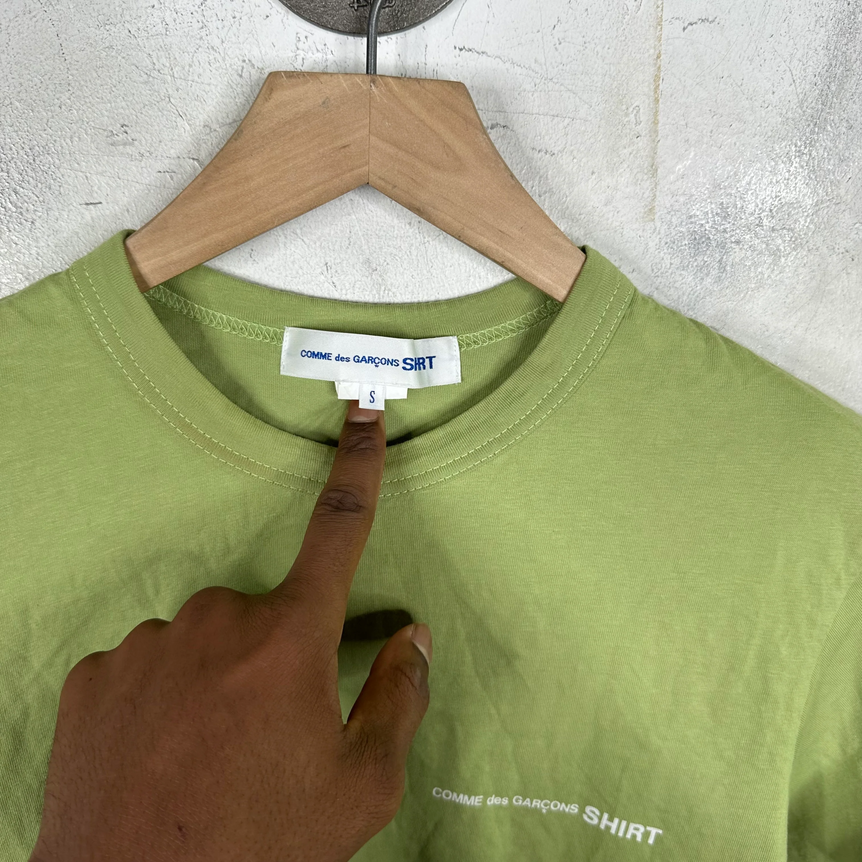 CDG Shirt Small Logo Green T-Shirt - Image 3