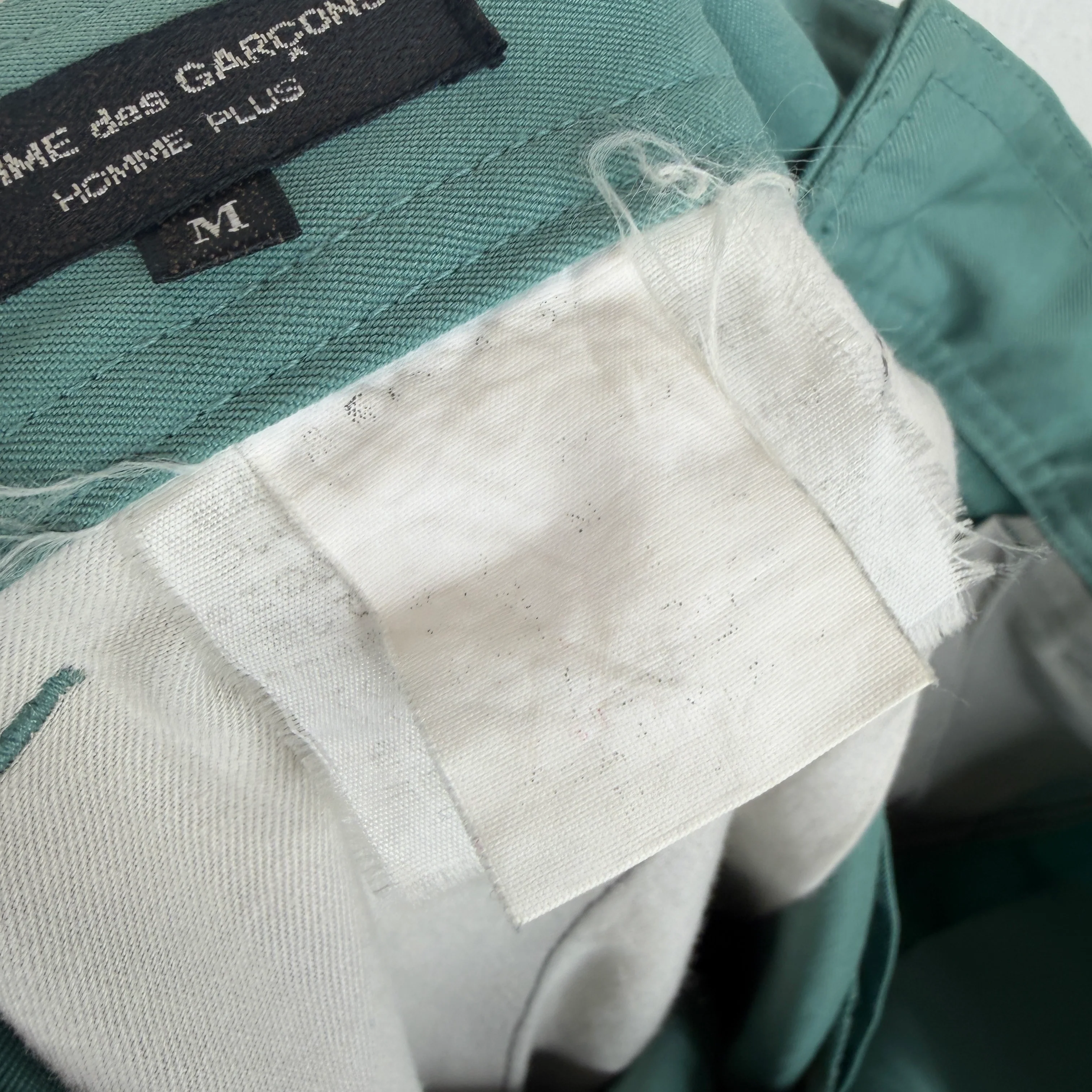 CDG Teal Button Waist Pants - Image 4