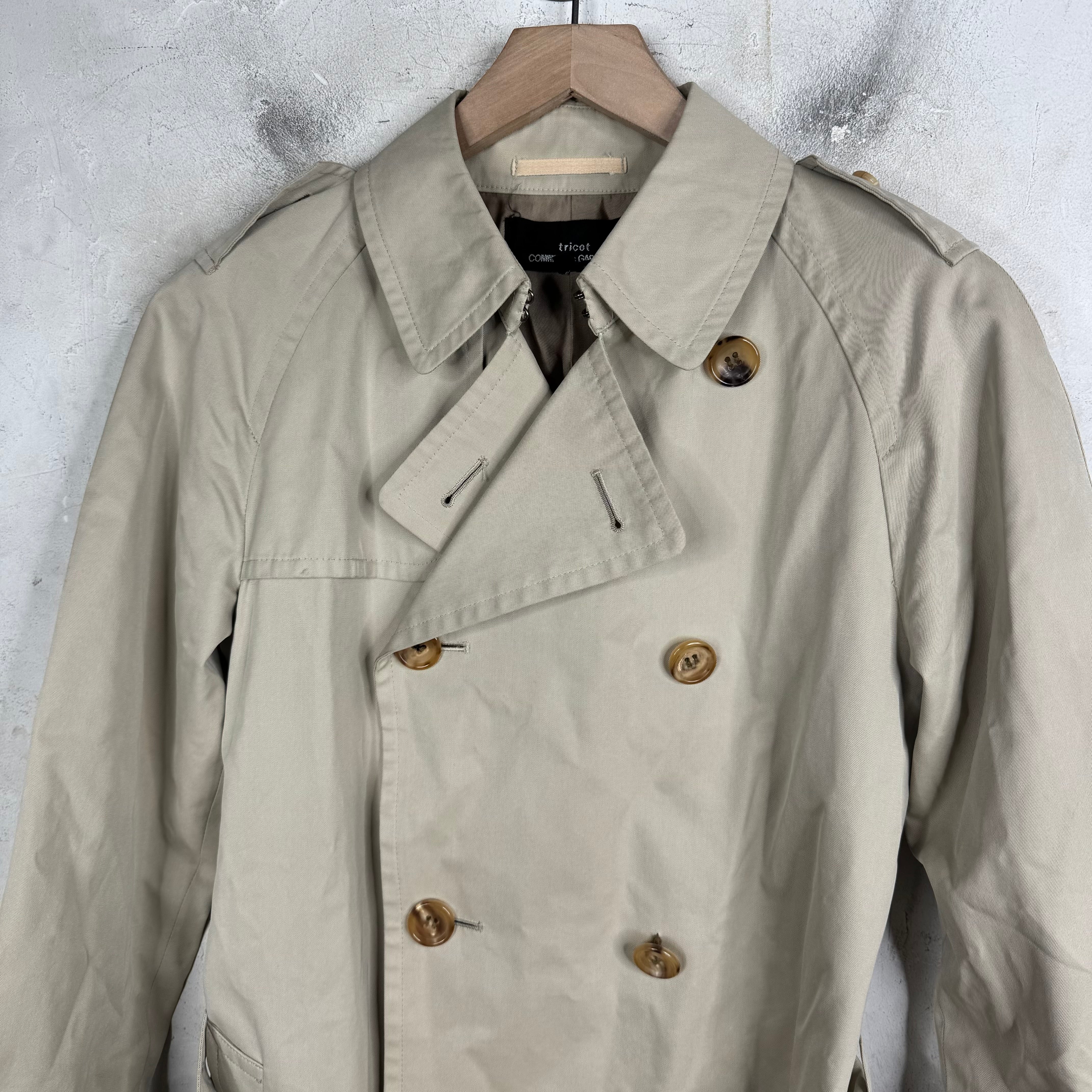 CDG Tricot Short Trench Coat - Image 3