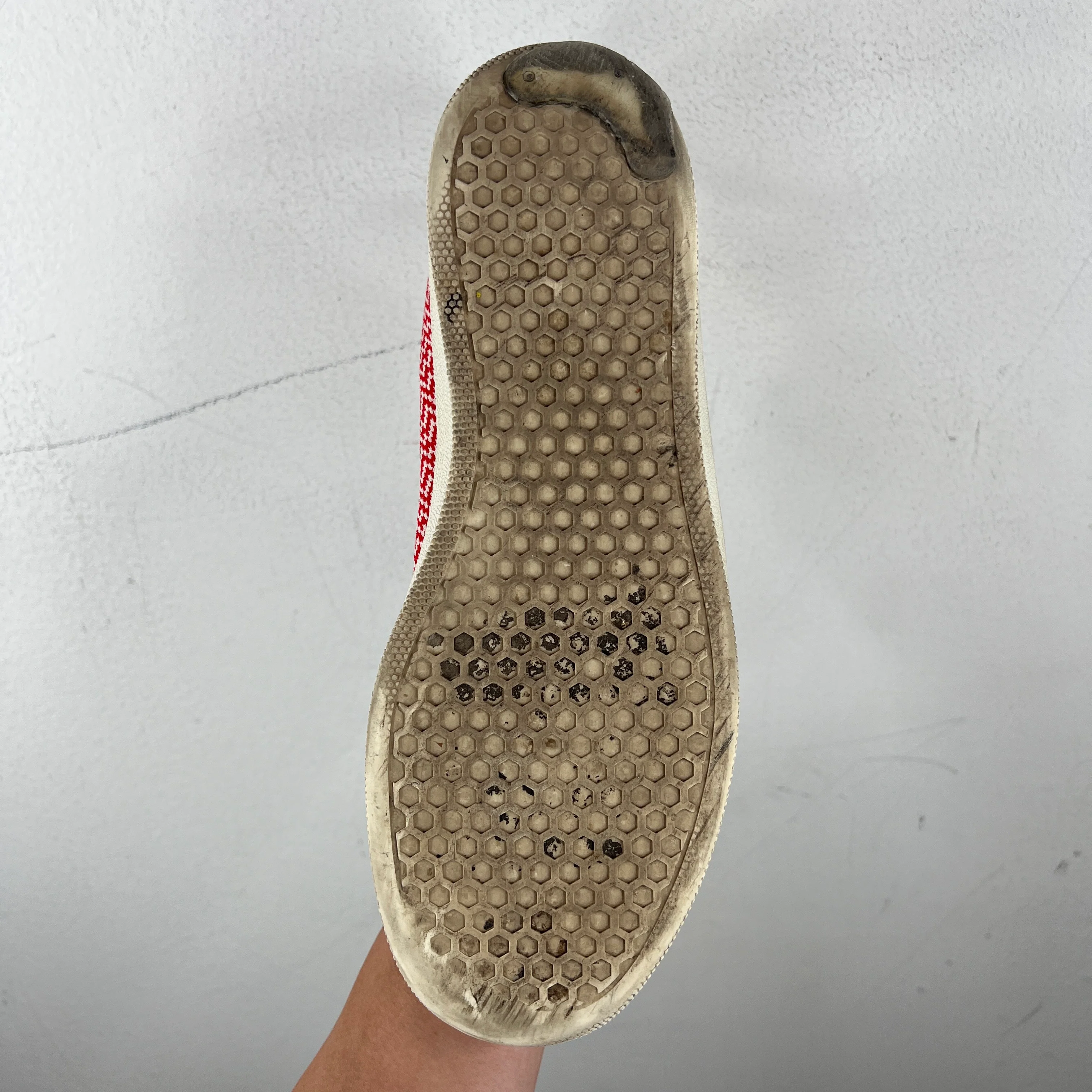 Celine Red Patterned Slip Ons - Image 6