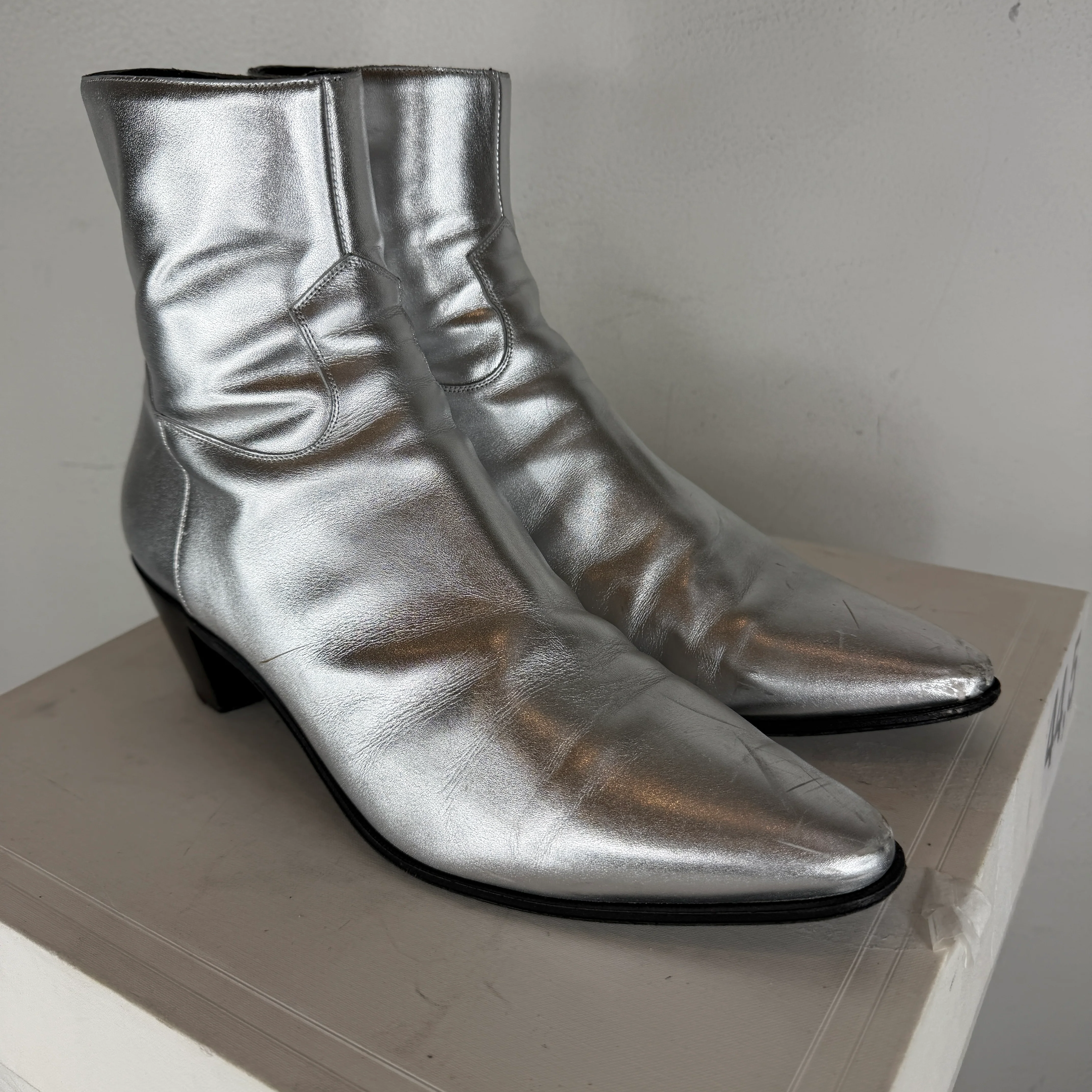 Celine Silver Jacno Boots