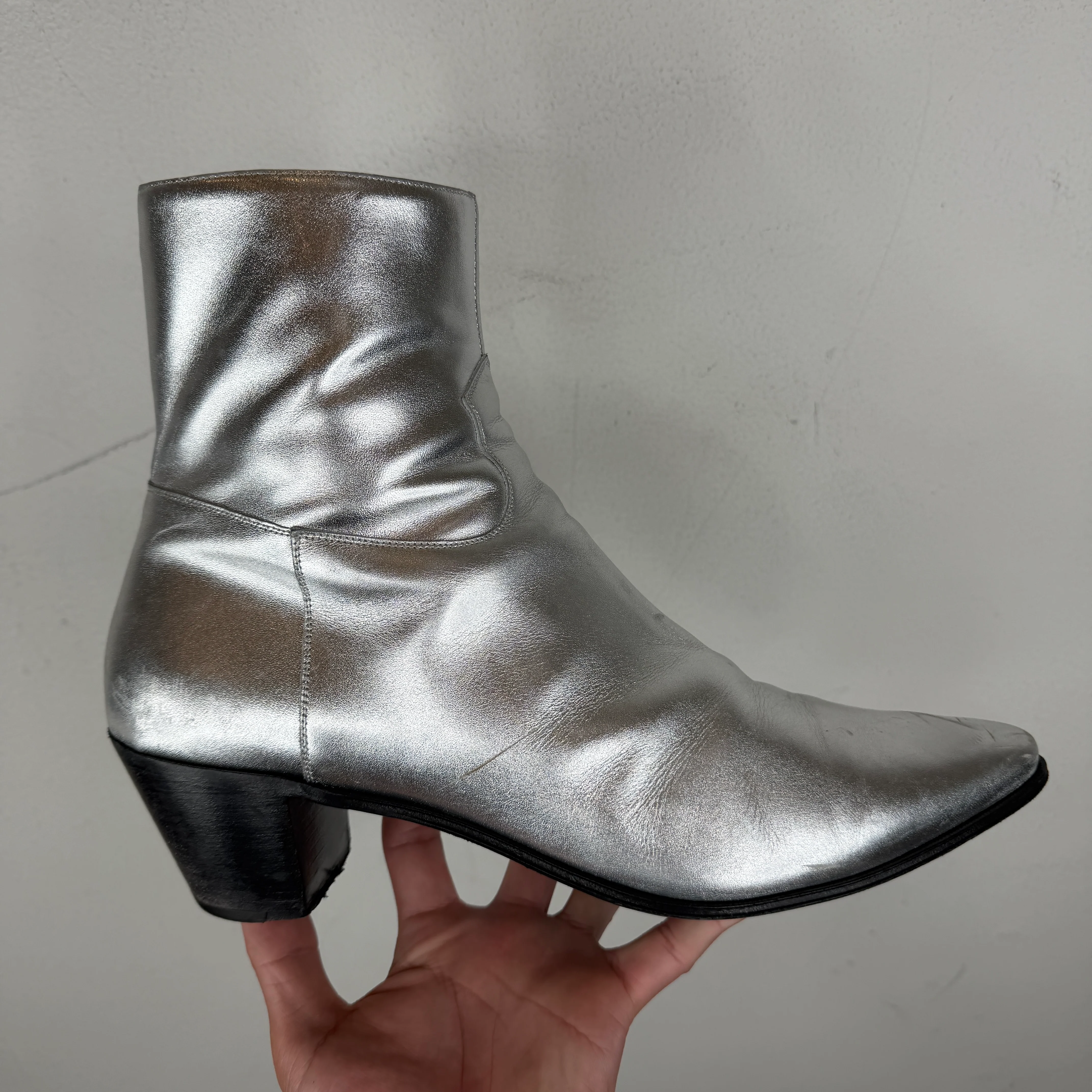 Celine Silver Jacno Boots - Image 2