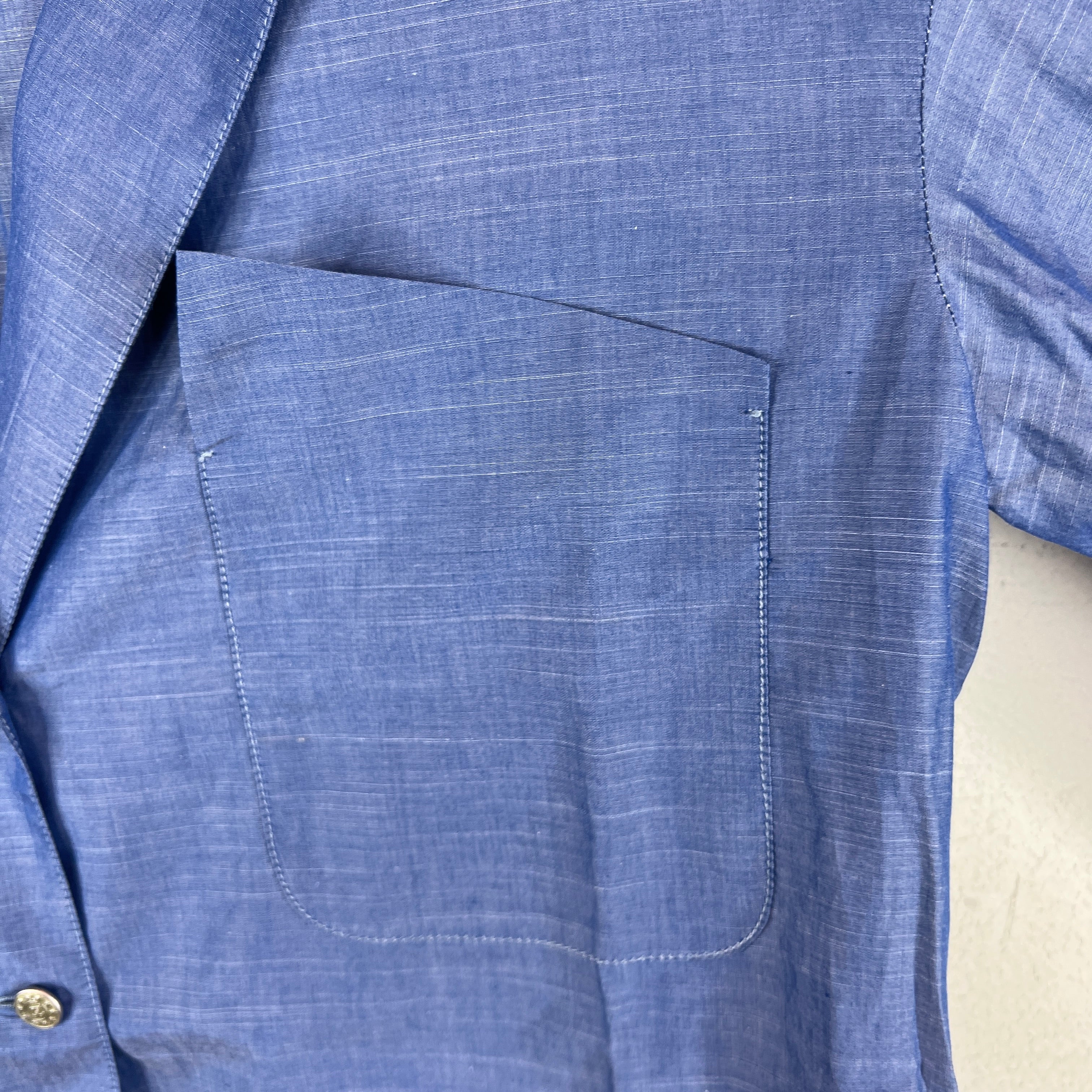 Chanel Blue Button Up Thin Blazer Jacket - Image 7