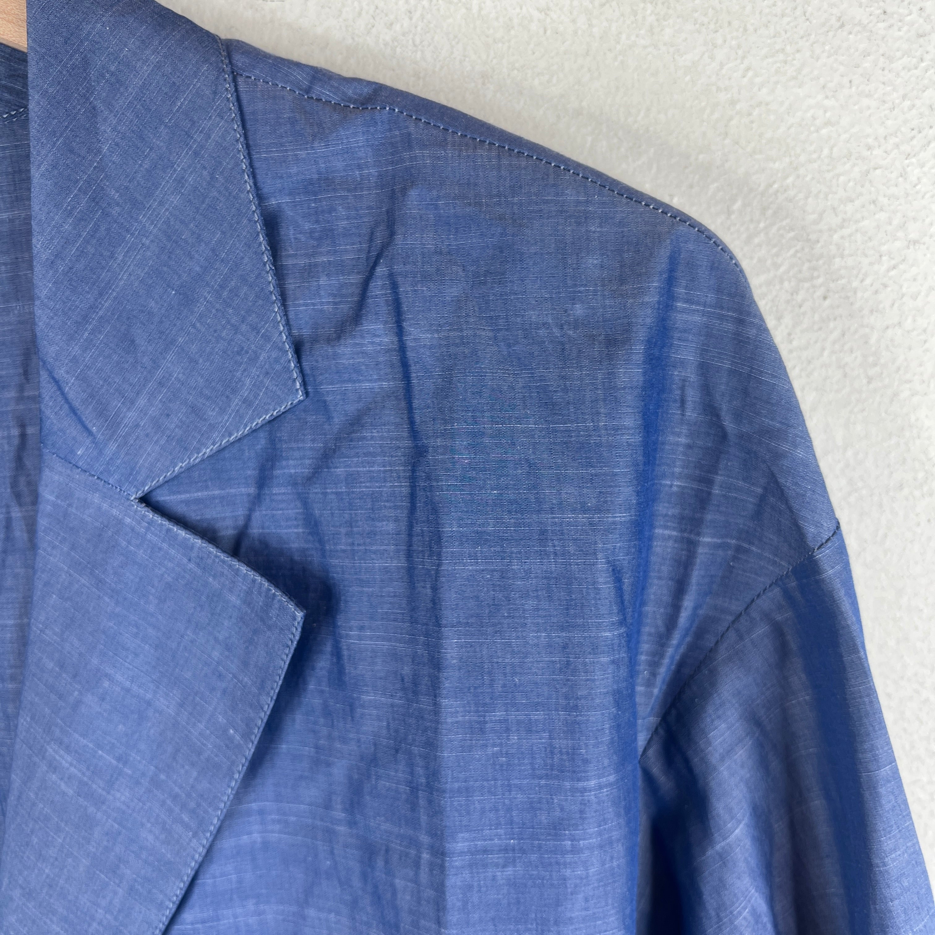 Chanel Blue Button Up Thin Blazer Jacket - Image 8