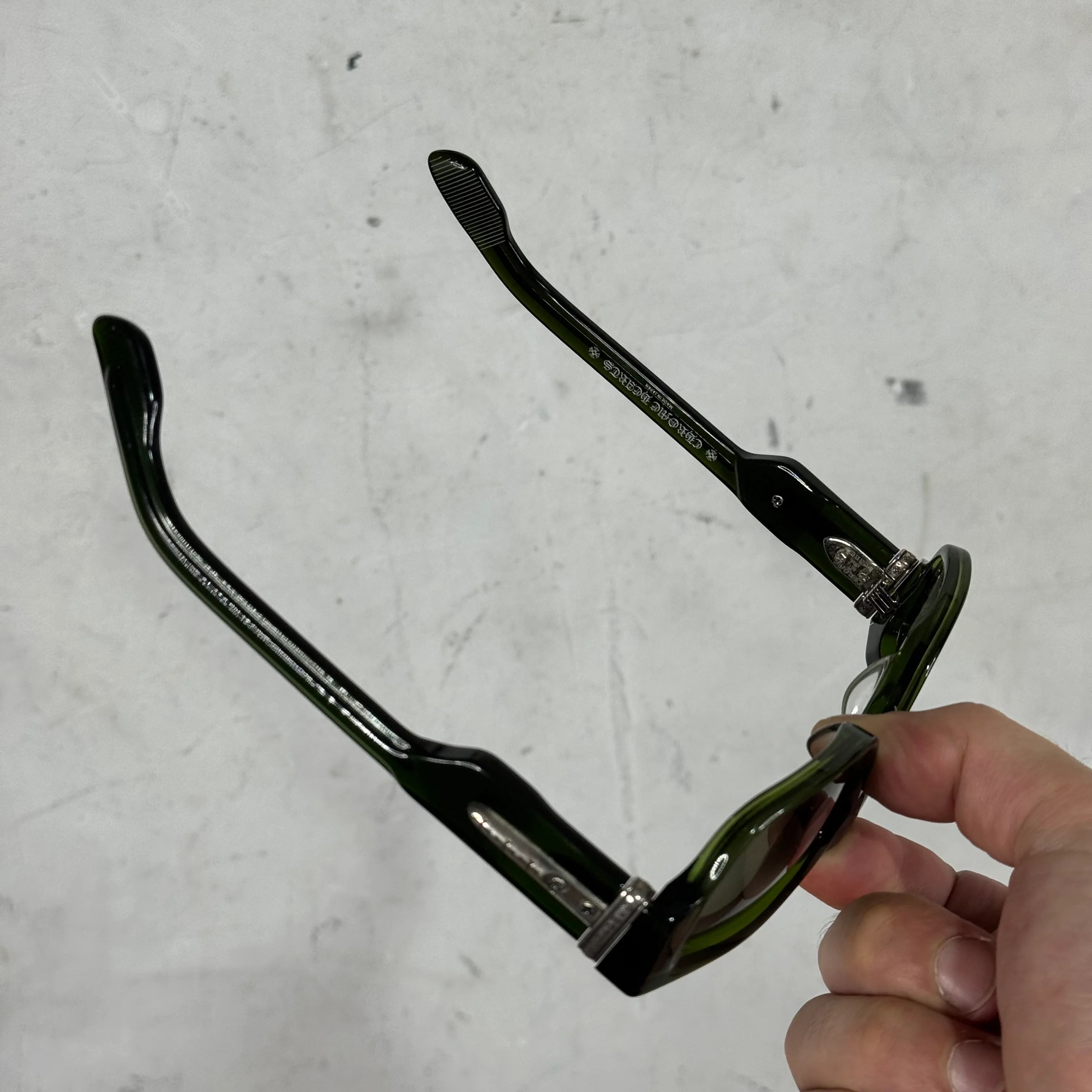 Chrome Hearts Girth Quake Green Translucent Sunglasses - Image 8