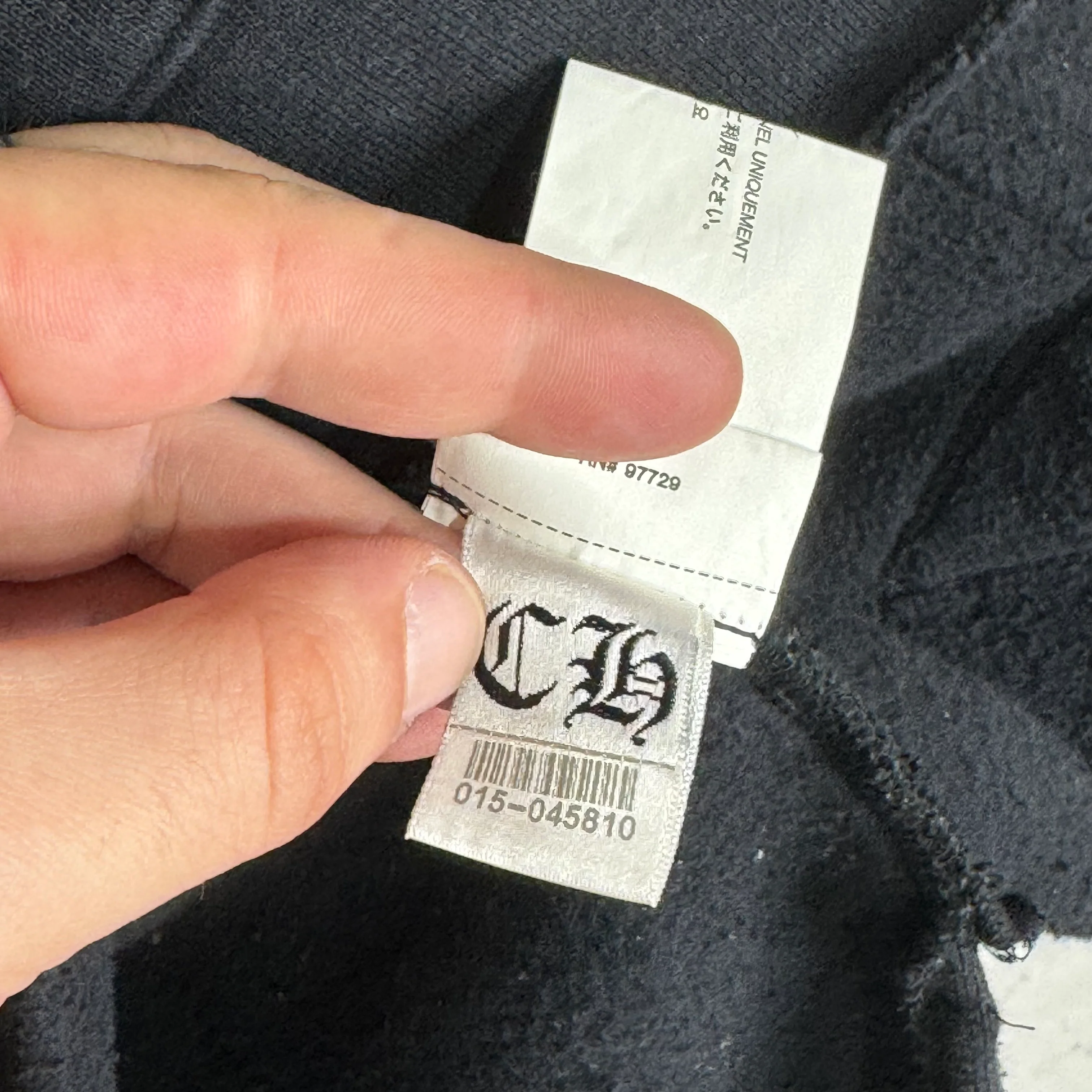 Chrome Hearts Triple Cross Leather Sleeved Crewneck - Image 6