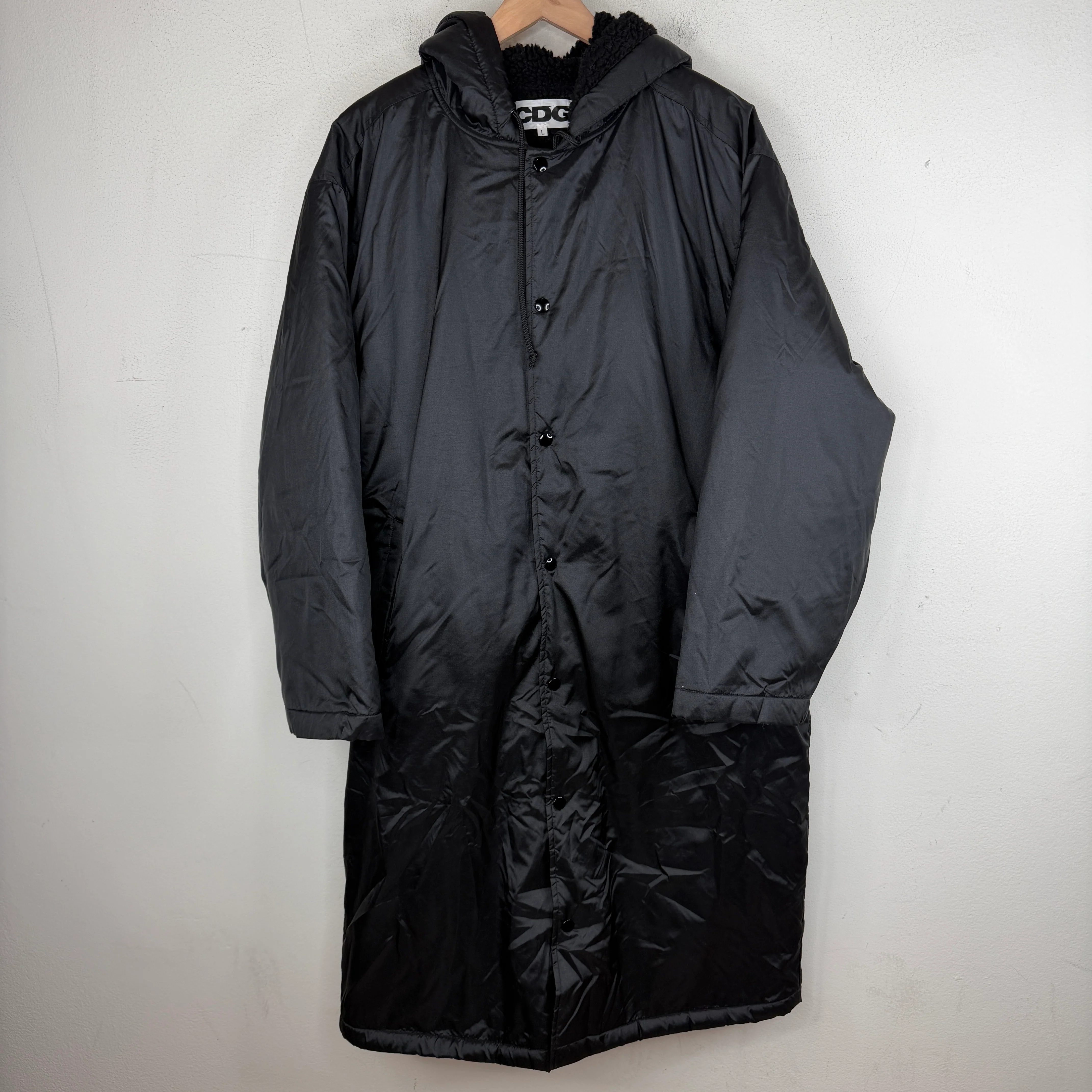 CDG Logo Shearling Parka - Image 2