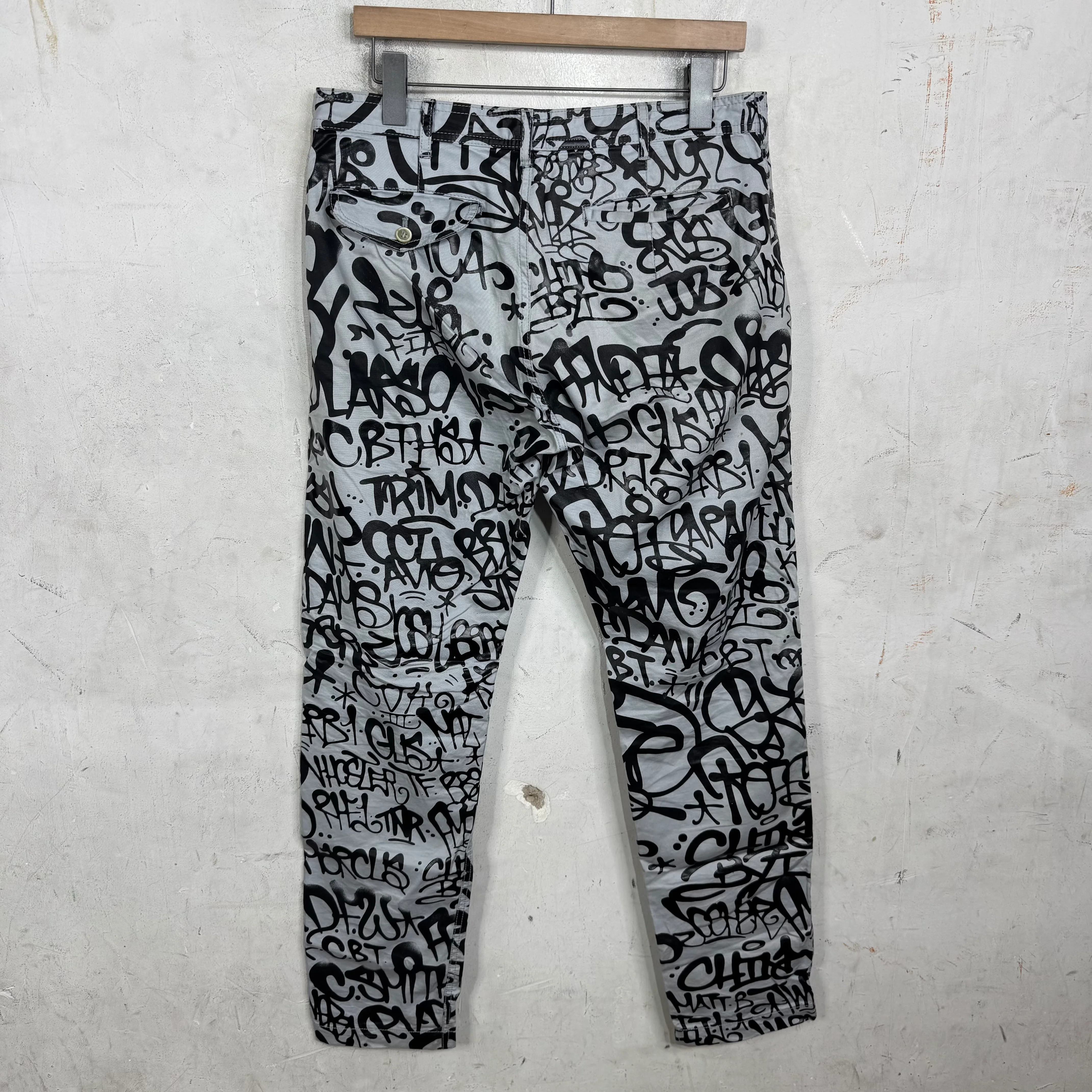 CDG Printed Script Trousers - Image 2