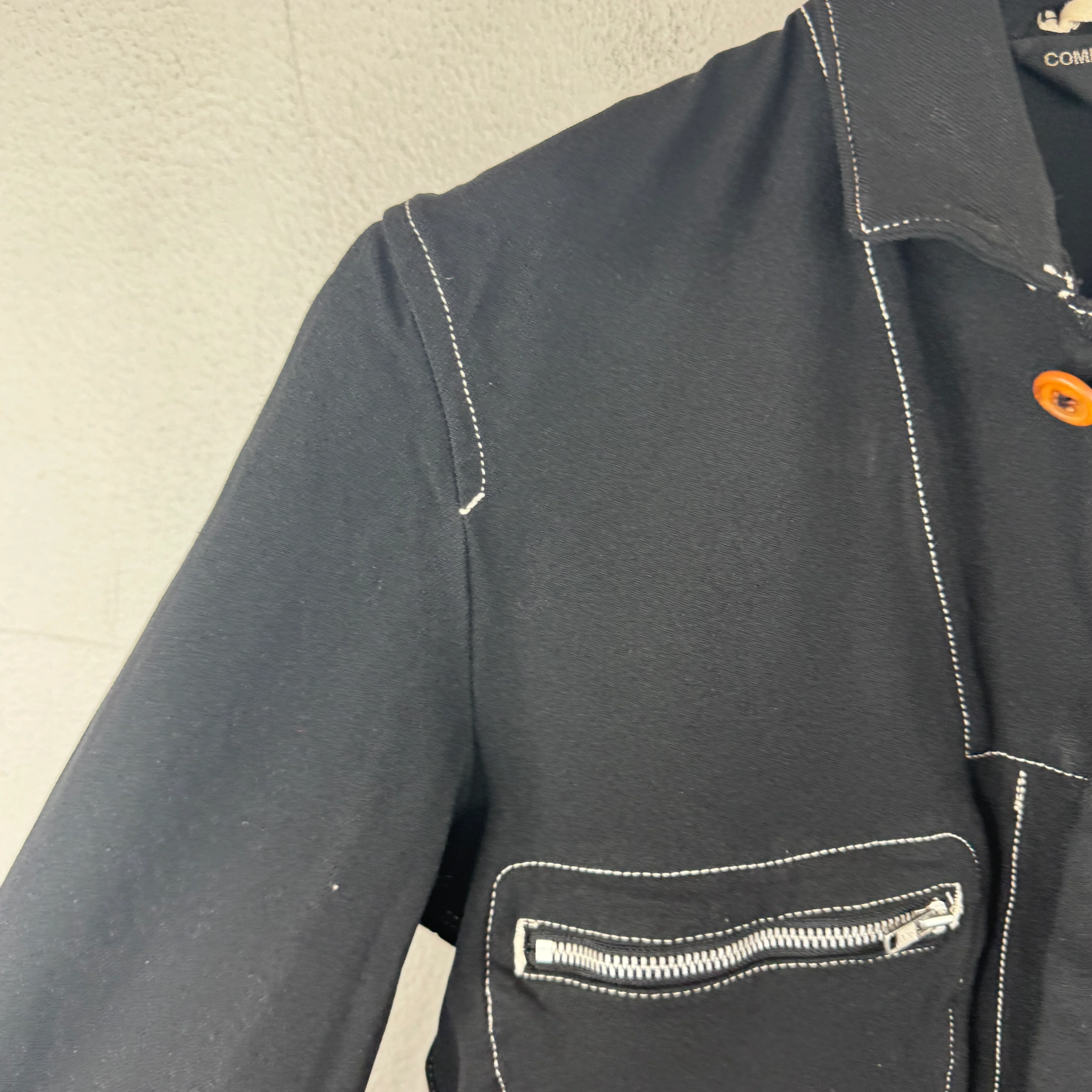 CDG Homme Plus Contrast Stitch Romper Button Up - Image 5