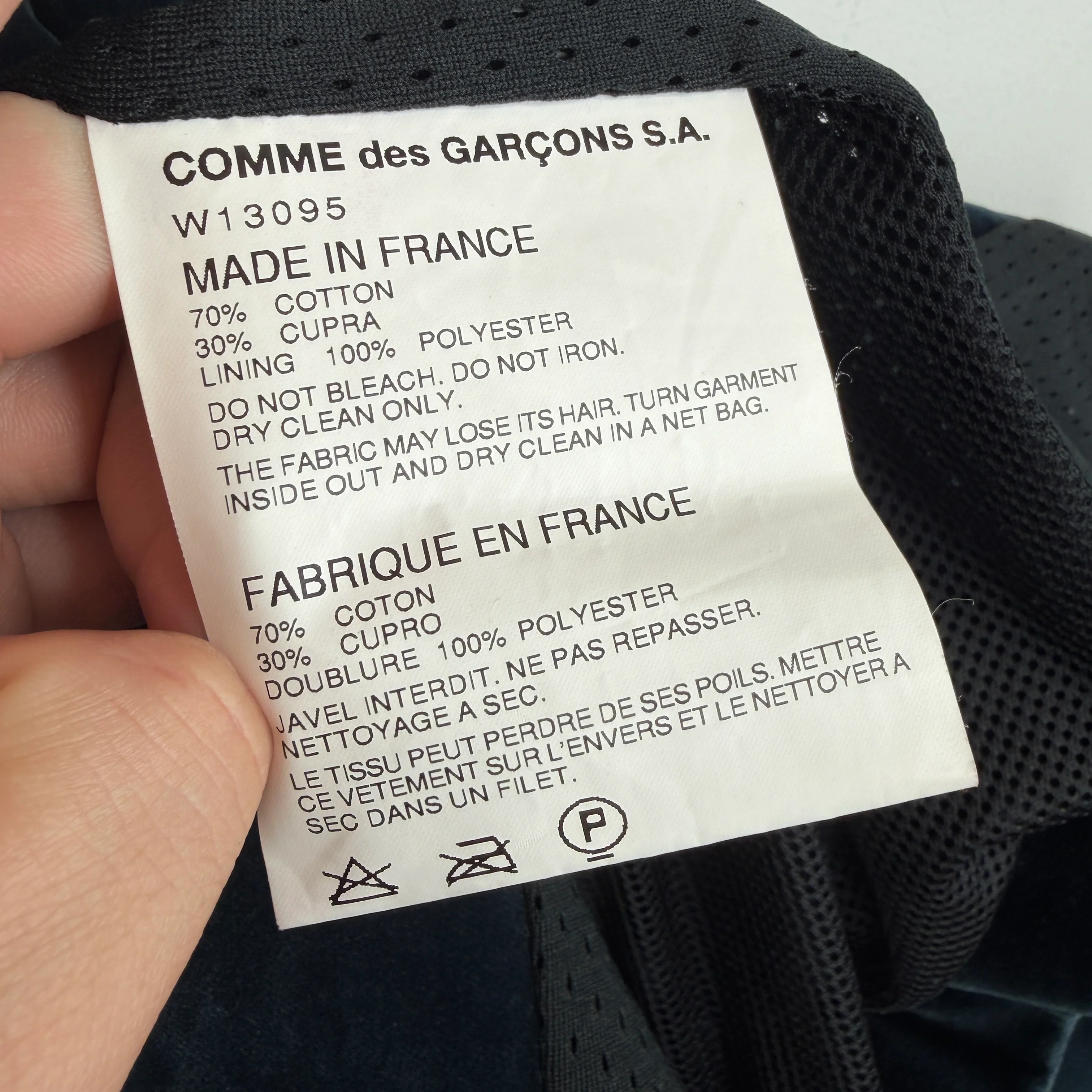 CDG Velour Chore Zip Up Hoodie - Image 4