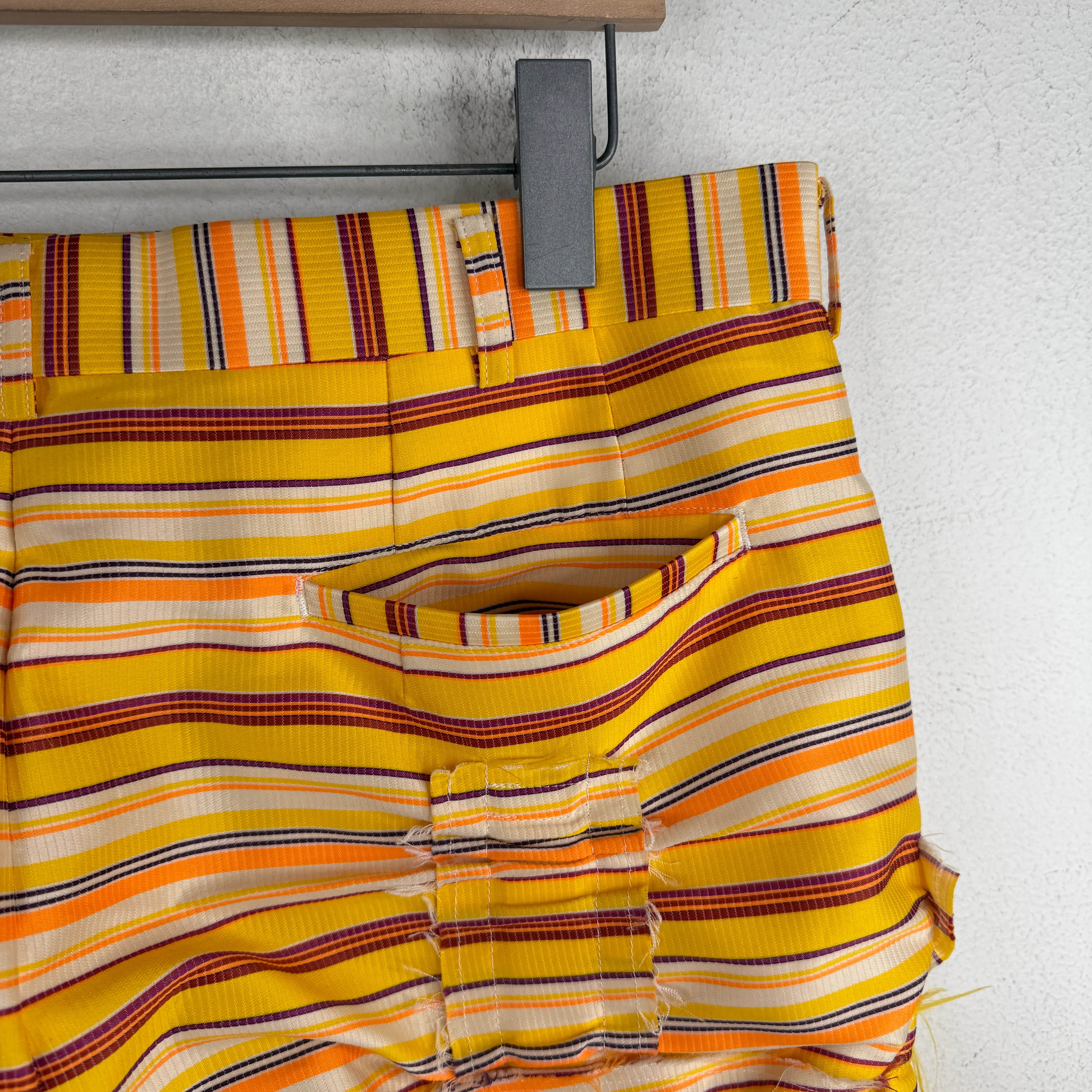 CDG Homme Plus Striped Elastic Panel Shorts - Image 11