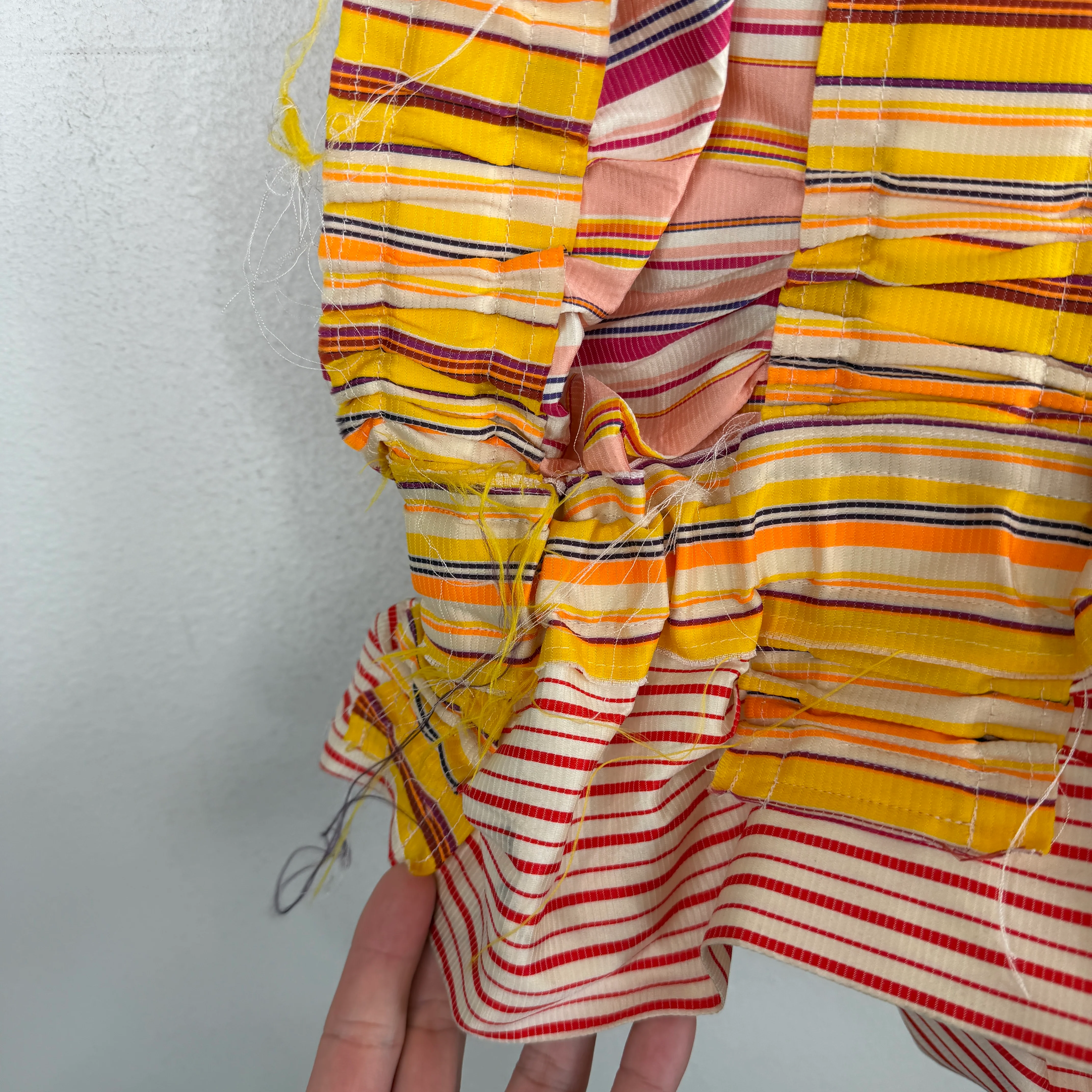 CDG Homme Plus Striped Elastic Panel Shorts - Image 6