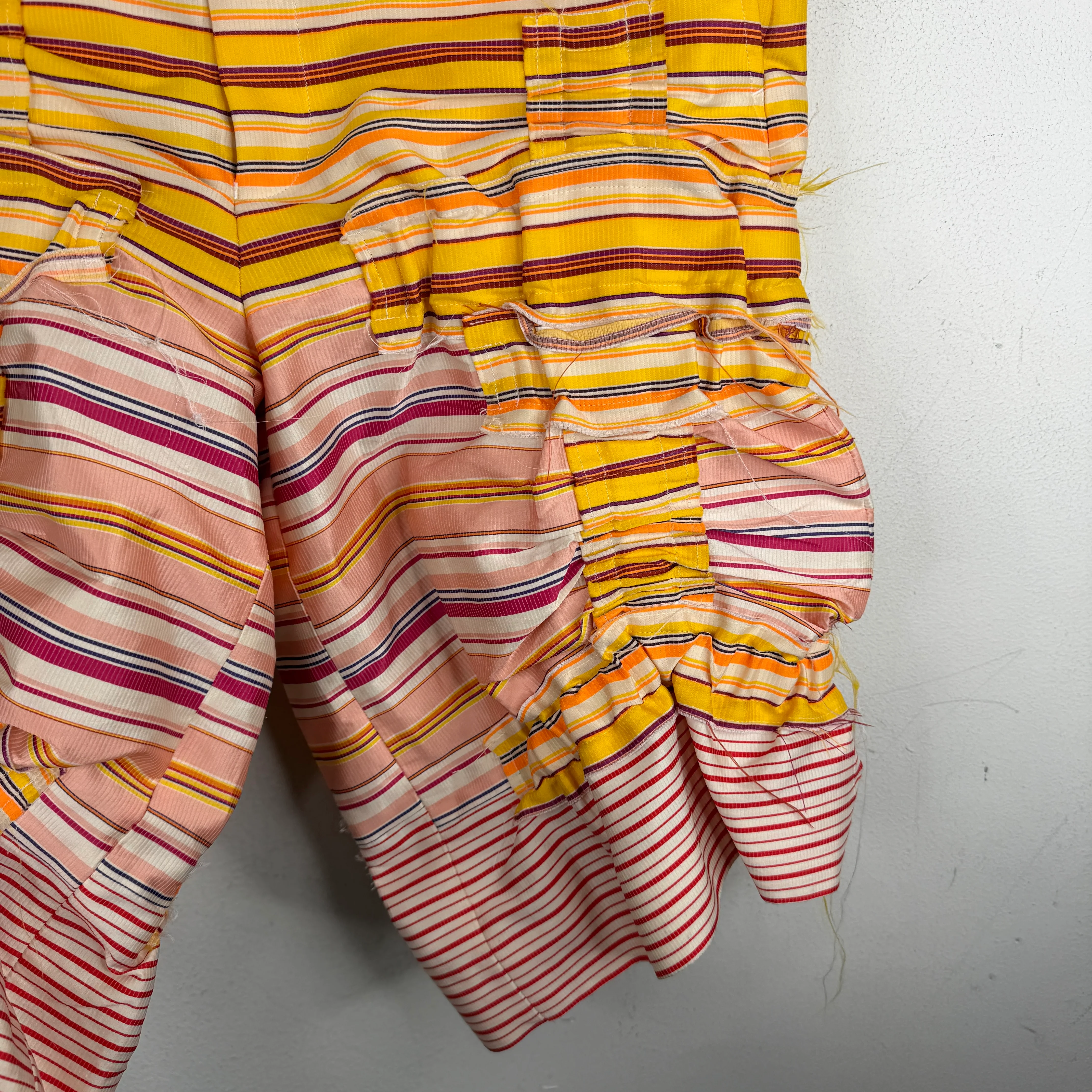 CDG Homme Plus Striped Elastic Panel Shorts - Image 7