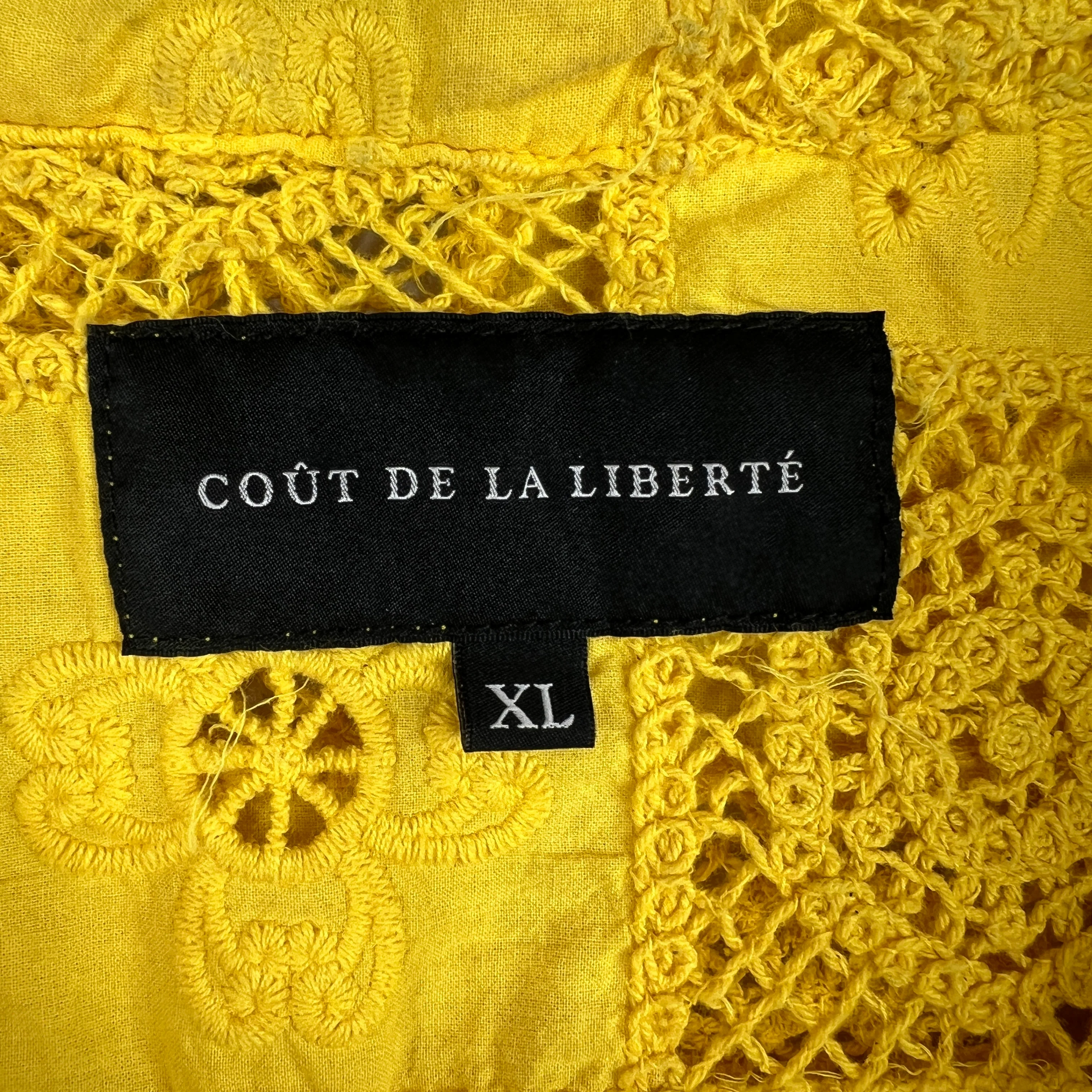 Cout De La Liberte Yellow Floral Knitted Shirt - Image 3